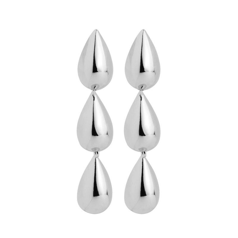 Najo Liora Triple Drop Stud Earring - Sterling Silver