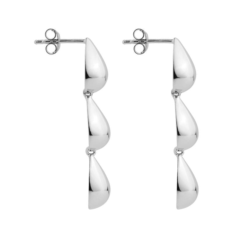 Najo Liora Triple Drop Stud Earring - Sterling Silver