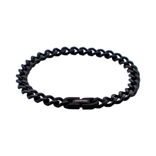 Cudworth Ion Plated Black Stainless Steel Classic Curb-Link Chain Bracelet