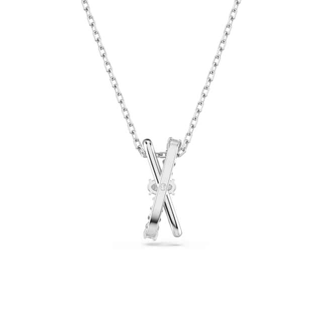 Swarovski Hyperbola Pendant – Mixed cuts, Twist, White, 18K rose gold finish