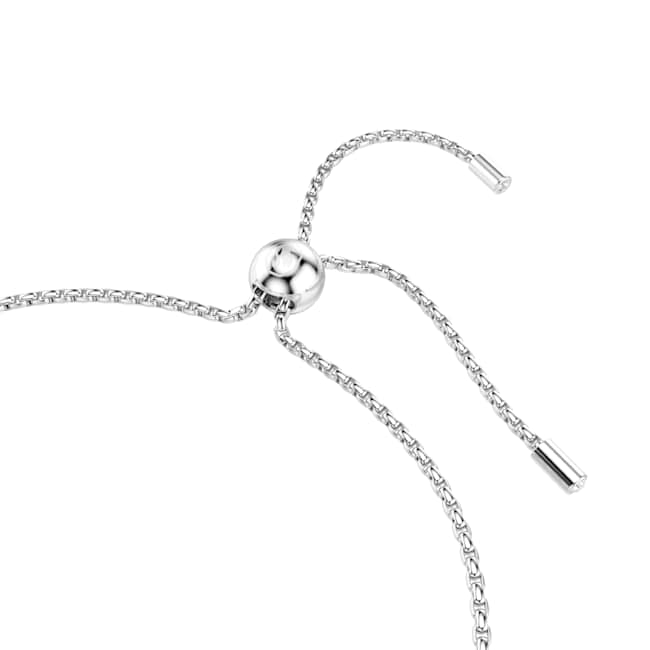 Swarovski Matrix Bracelet – Gradient of round cuts, White, Rhodium plated