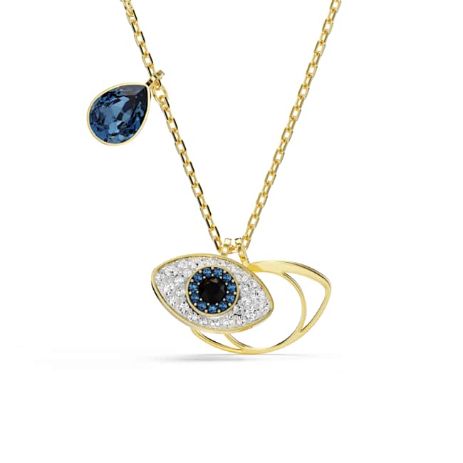 Swarovski Symbolica Pendant Evil Eye – Blue, 18K gold finish