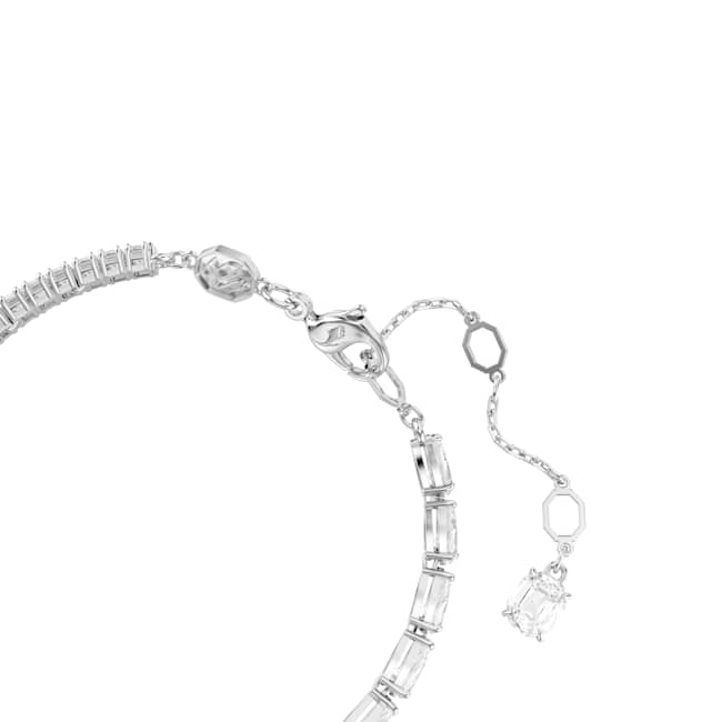 Swarovski Matrix Bracelet – Mixed cuts, White, Rhodium plated