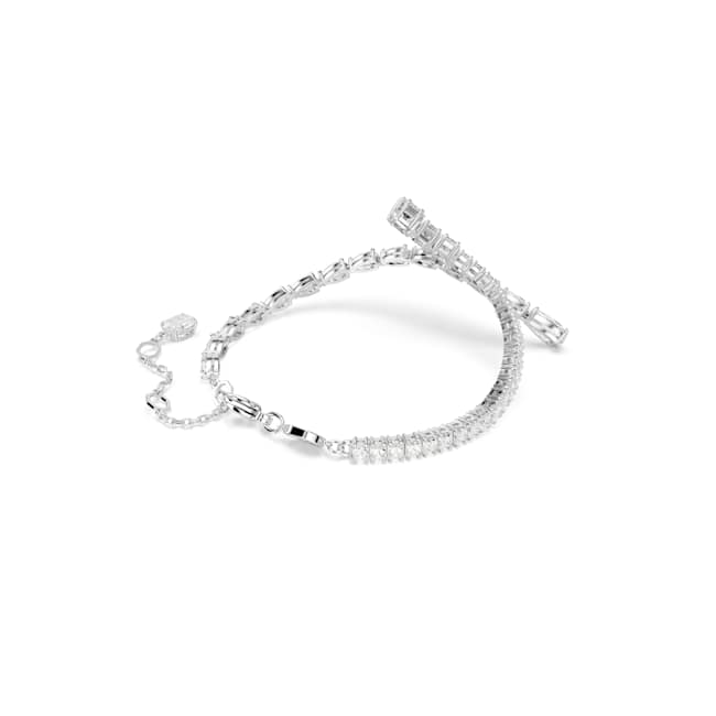 Swarovski Matrix Bracelet – Mixed cuts, White, Rhodium plated