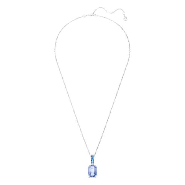 Swarovski Millenia Pendant – Octagon cut, Blue, Rhodium plated