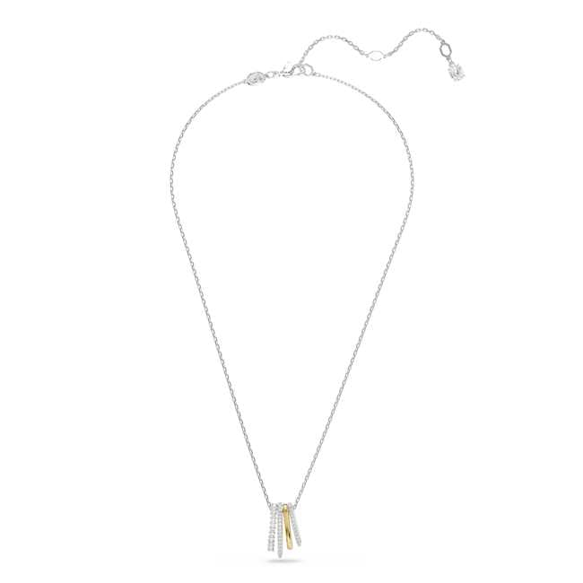 Swarovski Hyperbola Pendant – Mixed cuts, White, Mixed metal finish