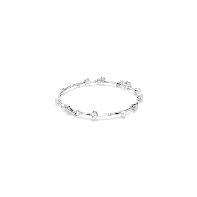 Swarovski Constella Bracelet – Crystal pearl, Round cuts, White, Rhodium plated