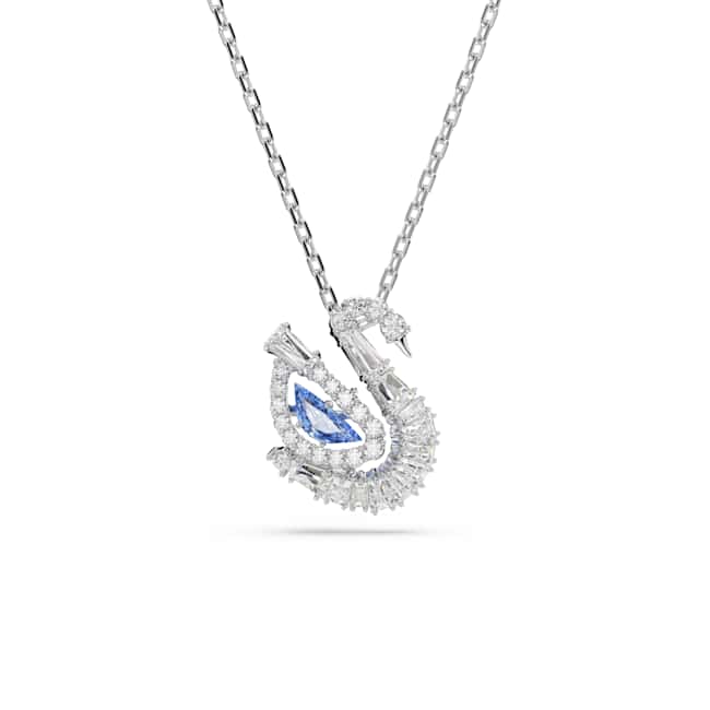 Swarovski Swan pendant – Mixed cuts, Swan, Blue