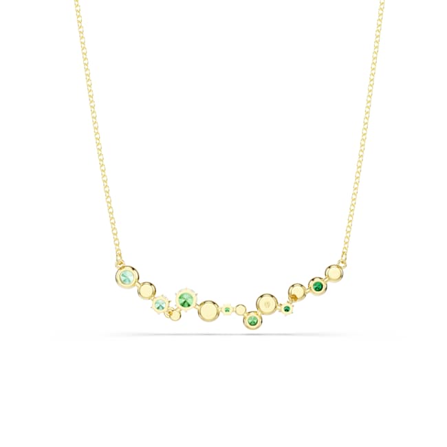 Swarovski Constella Necklace – Mixed cuts, Green, Gold-tone plated