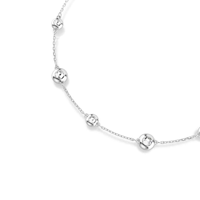 Swarovski Una Angelic Necklace – Round cut, Double sided motifs, White, Rhodium plated