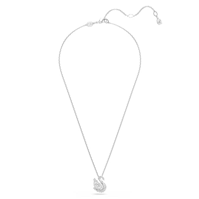 Swarovski Swan Pendant – Mixed cuts, Swan, White