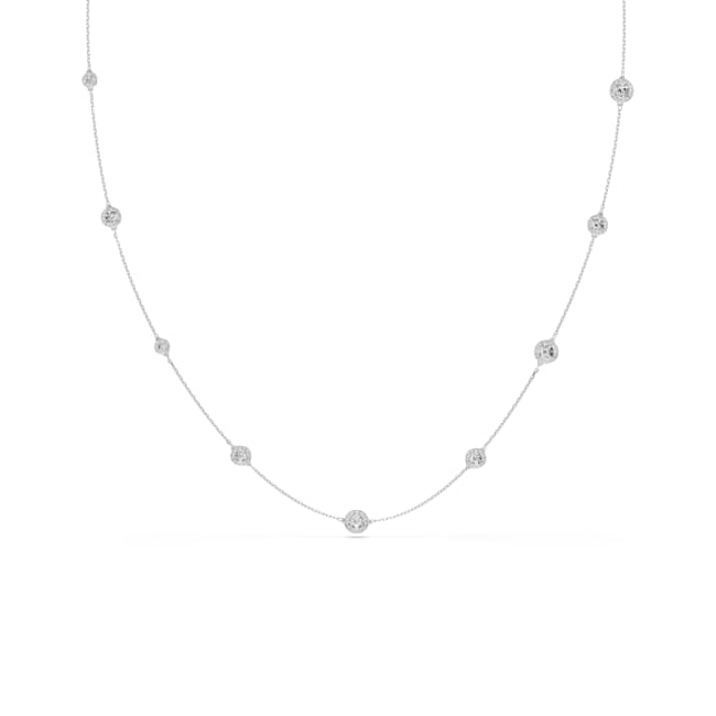 Swarovski Una Angelic strandage – Round cut, White, Rhodium plated