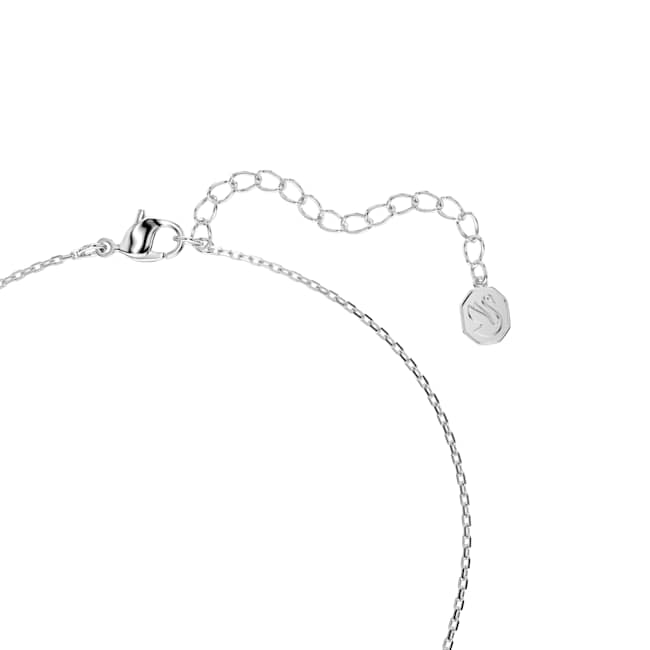 Swarovski Bella V Pendant – Round cut, Blue, Rhodium plated