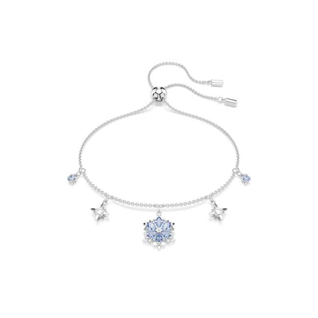 Swarovski Magic bracelet – Snowflake, Blue, Rhodium plated