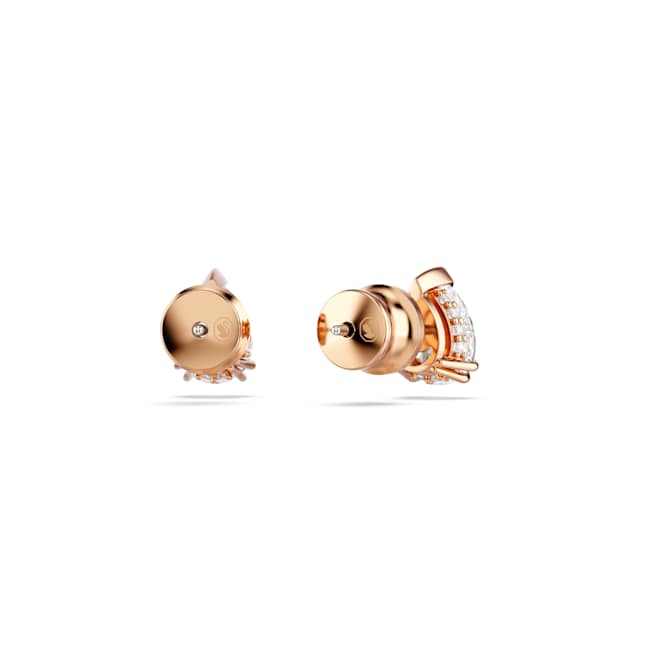 Swarovski Stilla Stud Earrings – Pear cut, White, Rose gold-tone plated
