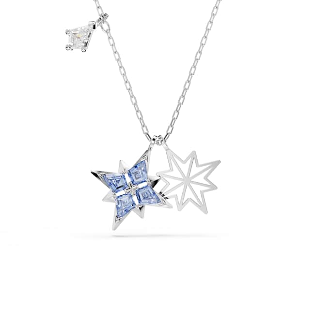 Swarovski Symbolica pendant – Star, Blue, Rhodium plated