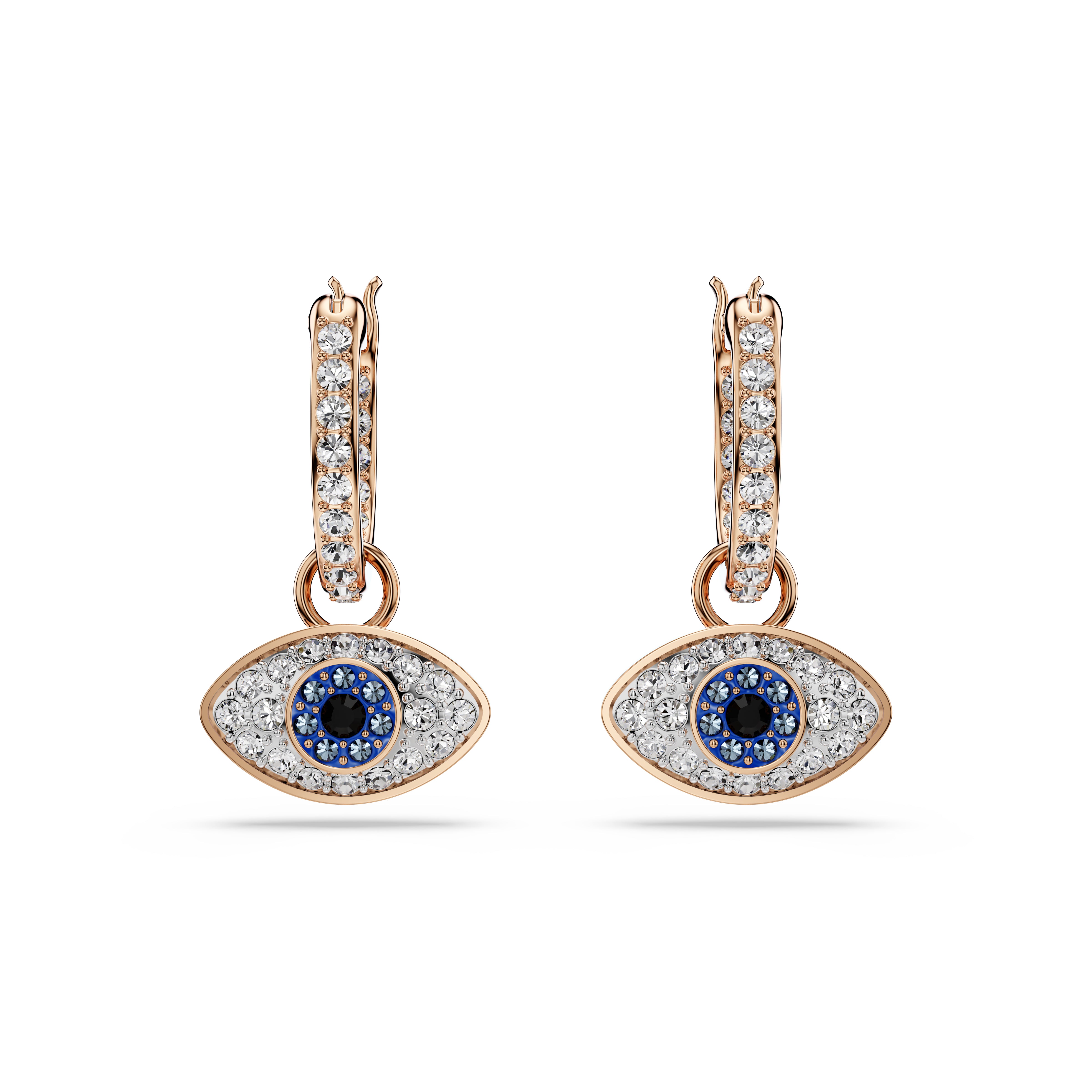 Swarovski Symbolica Drop Earrings – Eye, Multicolored, Rose gold-tone plated