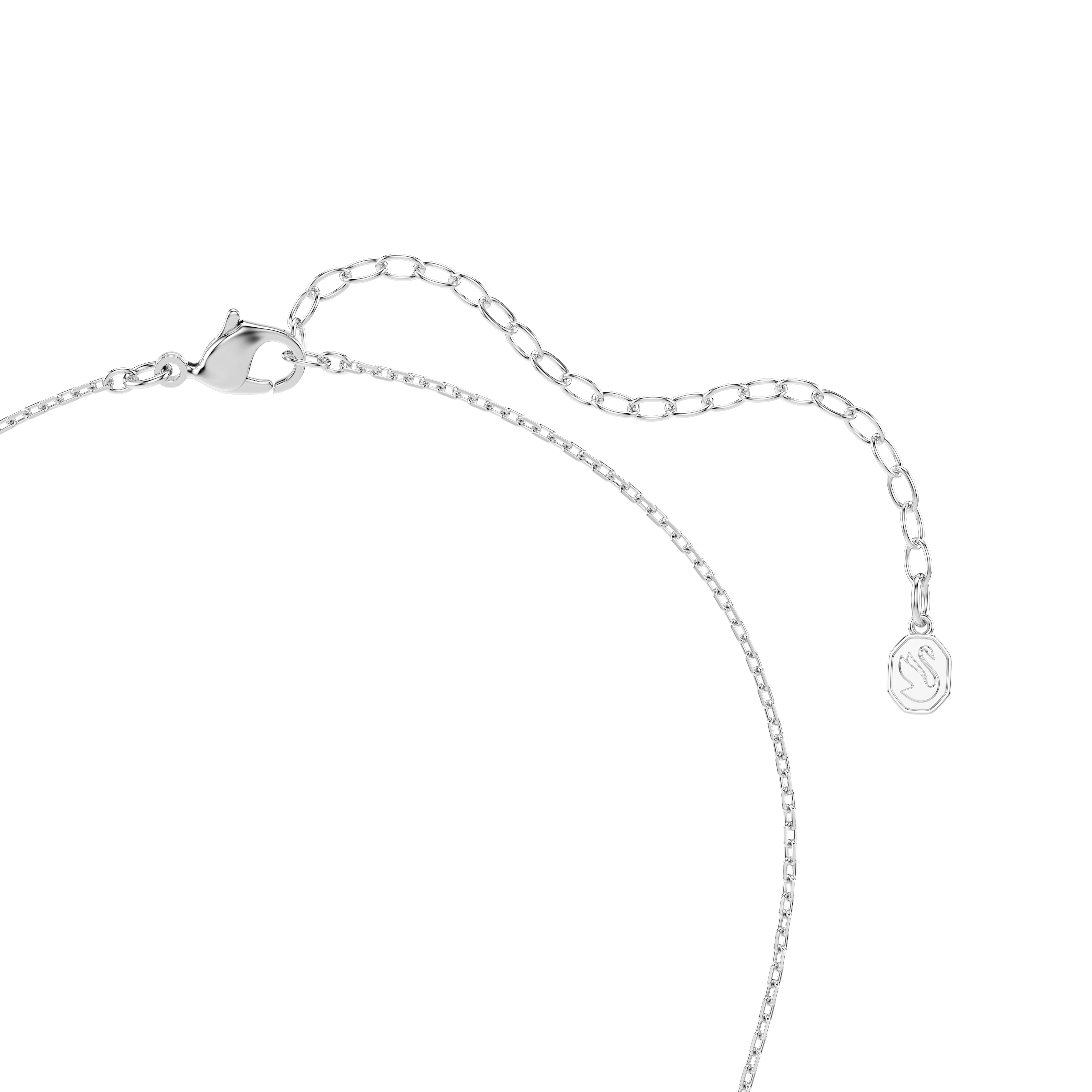Swarovski Idyllia Pendant – Mixed cuts, Heart with arrow, White, Mixed metal finish