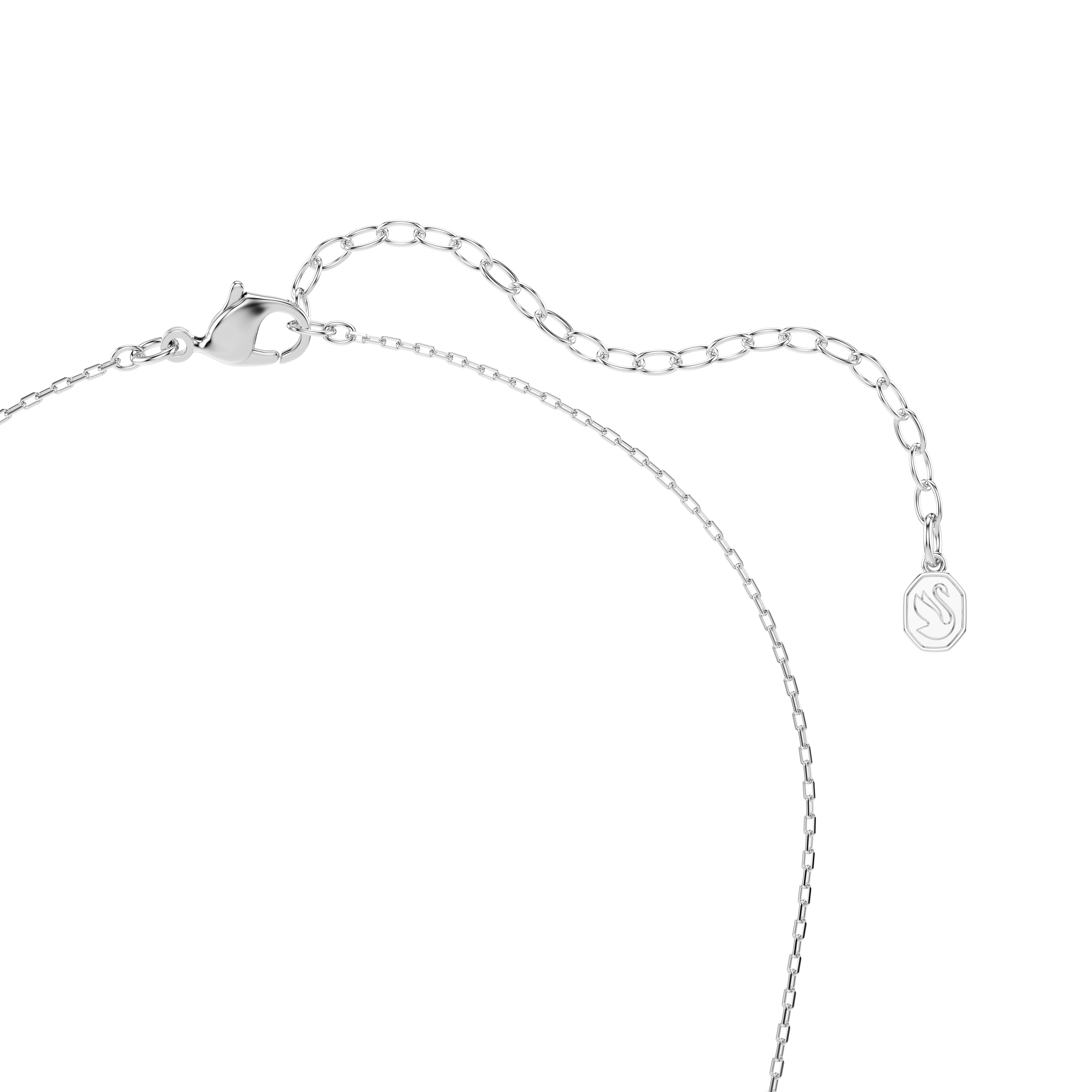 Swarovski Idyllia Pendant – Mixed cuts, Arrow, White, Rhodium plated