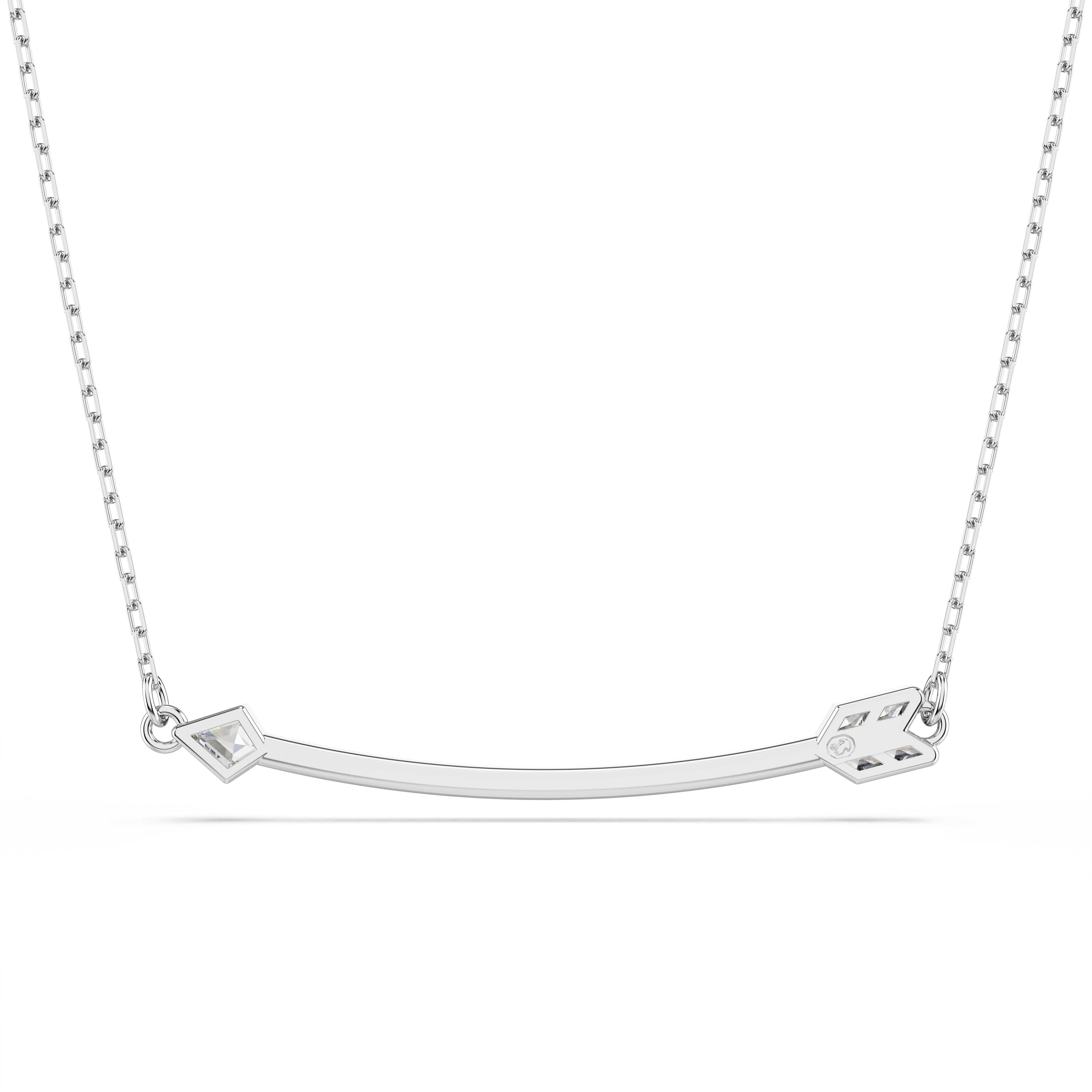 Swarovski Idyllia Pendant – Mixed cuts, Arrow, White, Rhodium plated