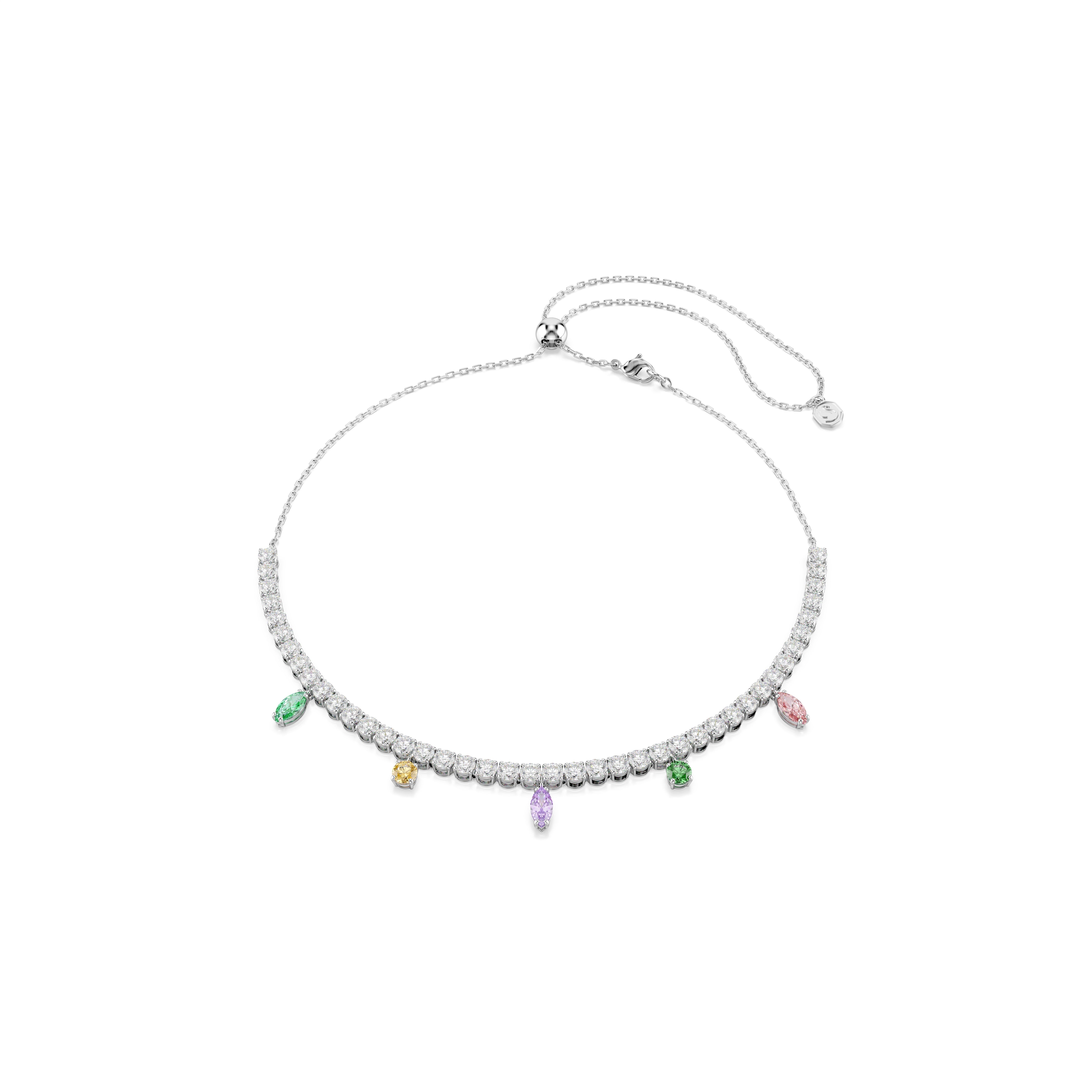 Swarovski Ariana Grande x Swarovski necklace – Mixed cuts, Multicolored, Rhodium plated