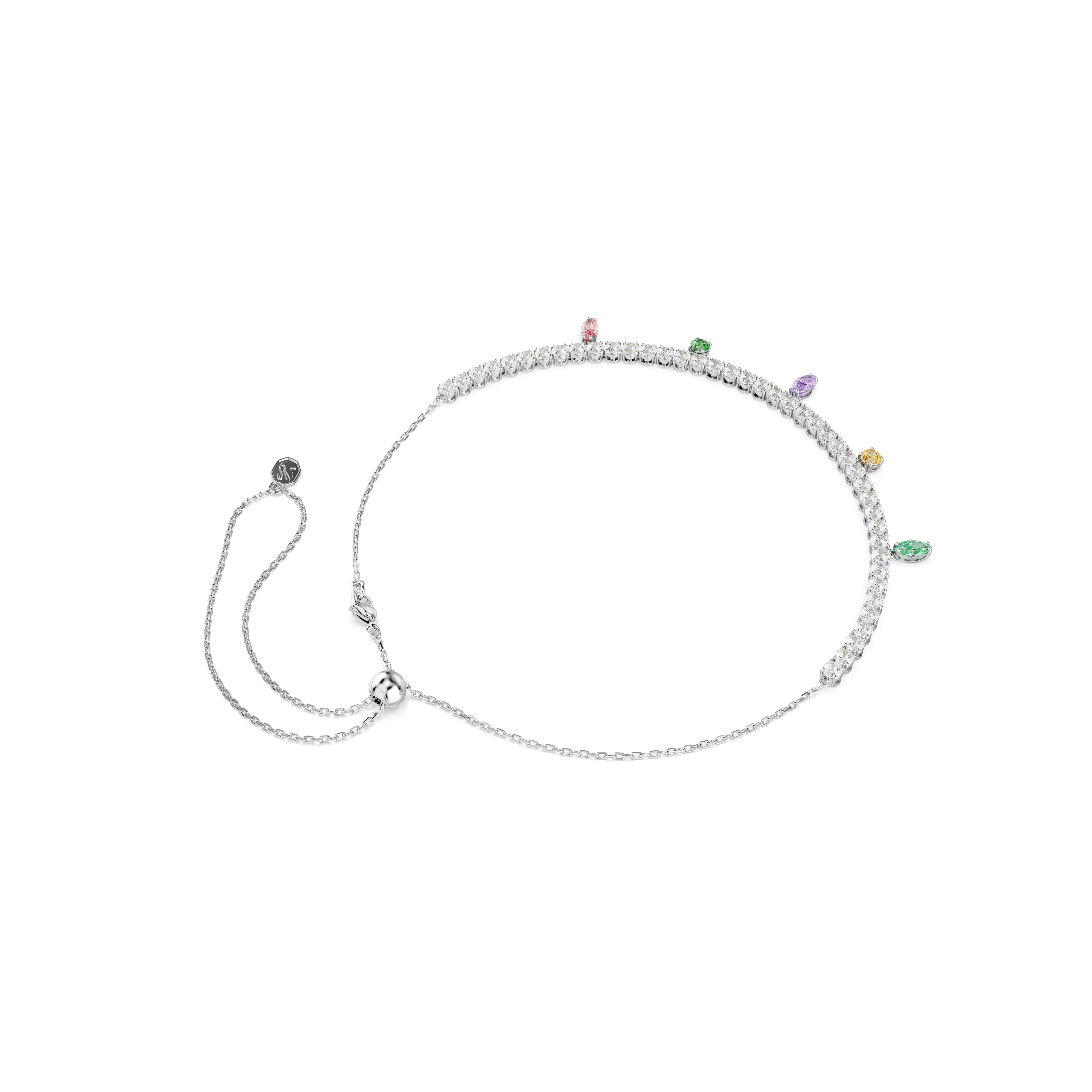 Swarovski Ariana Grande x Swarovski Necklace – Mixed cuts, Multicolored, Rhodium plated