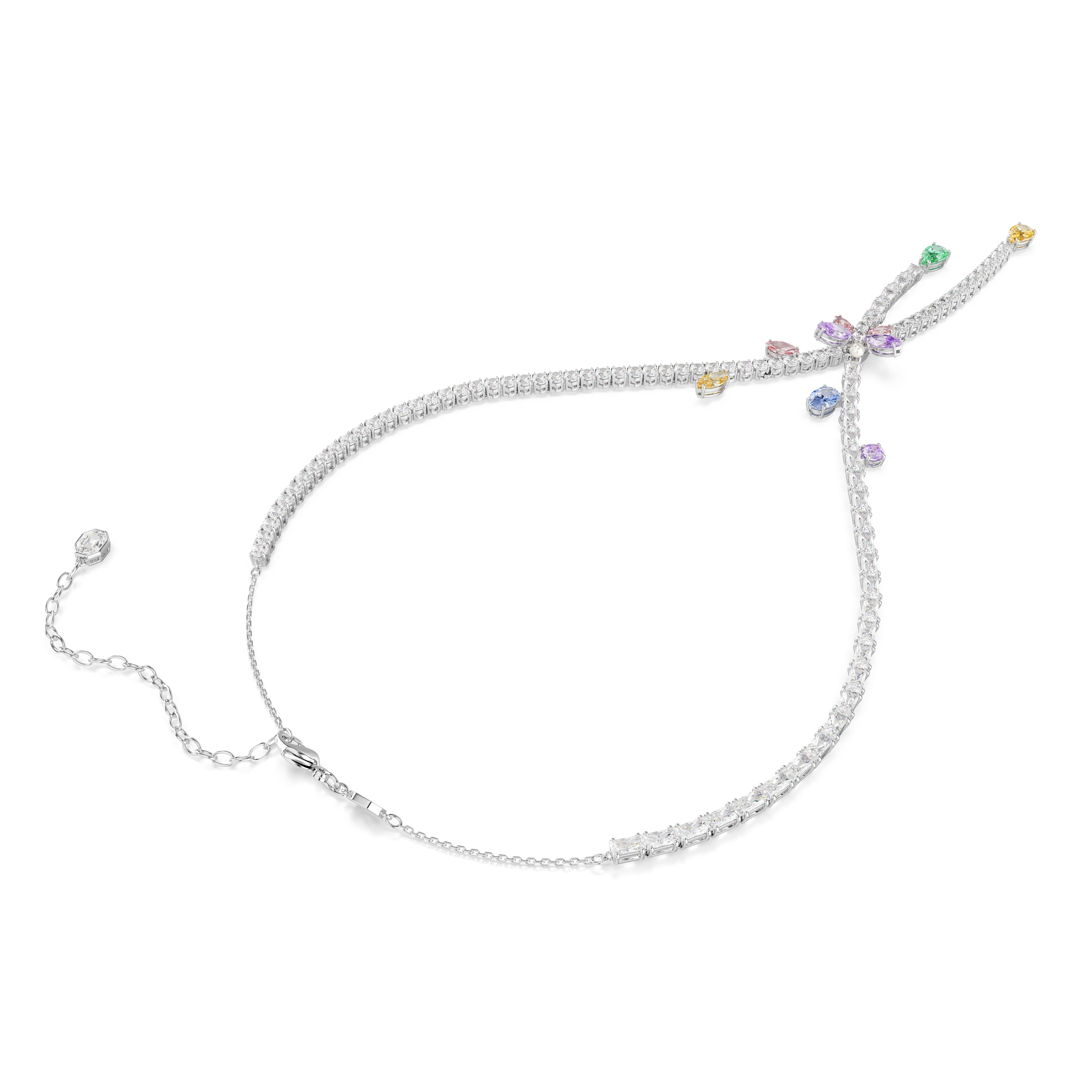 Swarovski Ariana Grande x Swarovski Necklace – Mixed cuts, Dragonfly, Multicolored, Rhodium plated