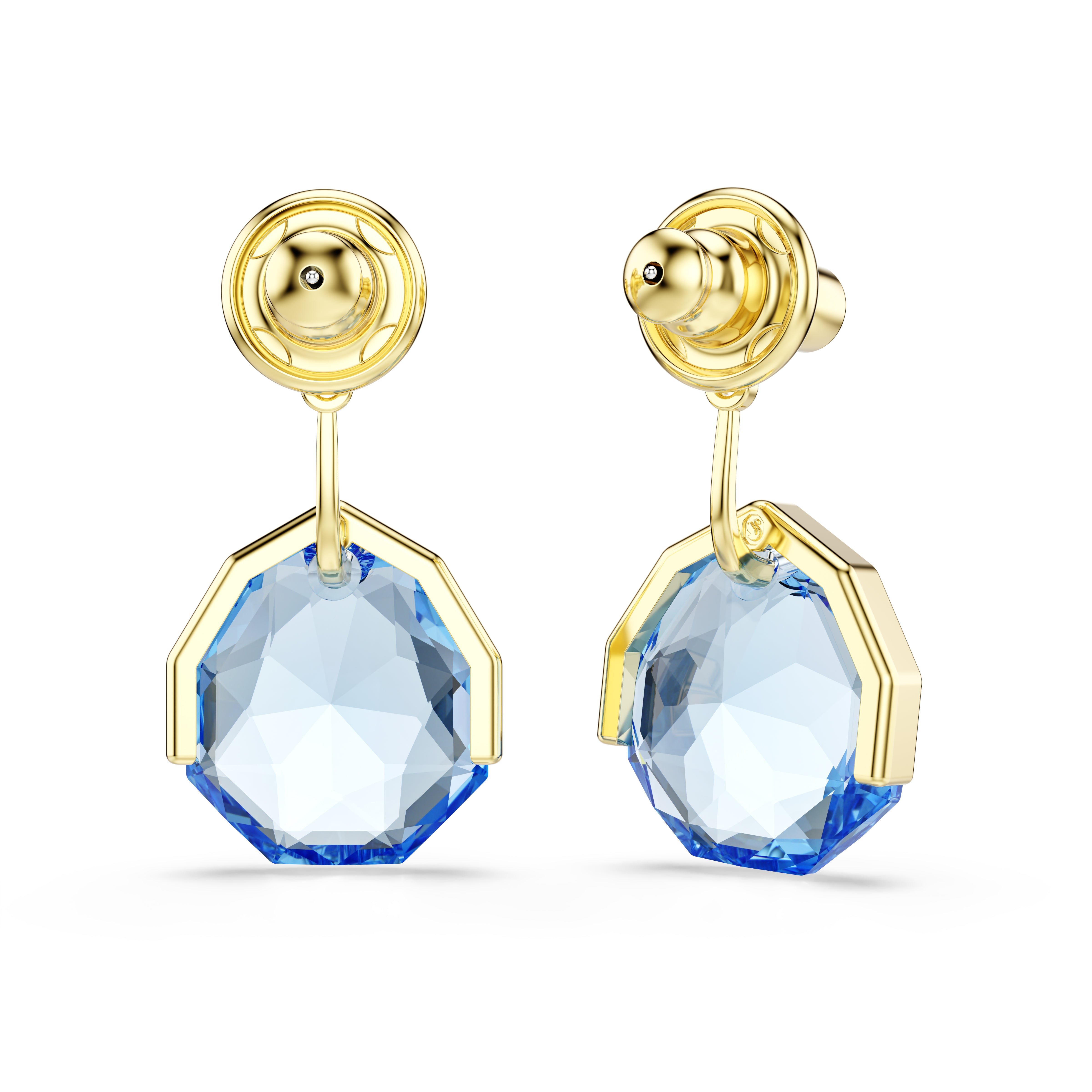 Swarovski Gema Earring Jackets – Blue, Gold-tone plated