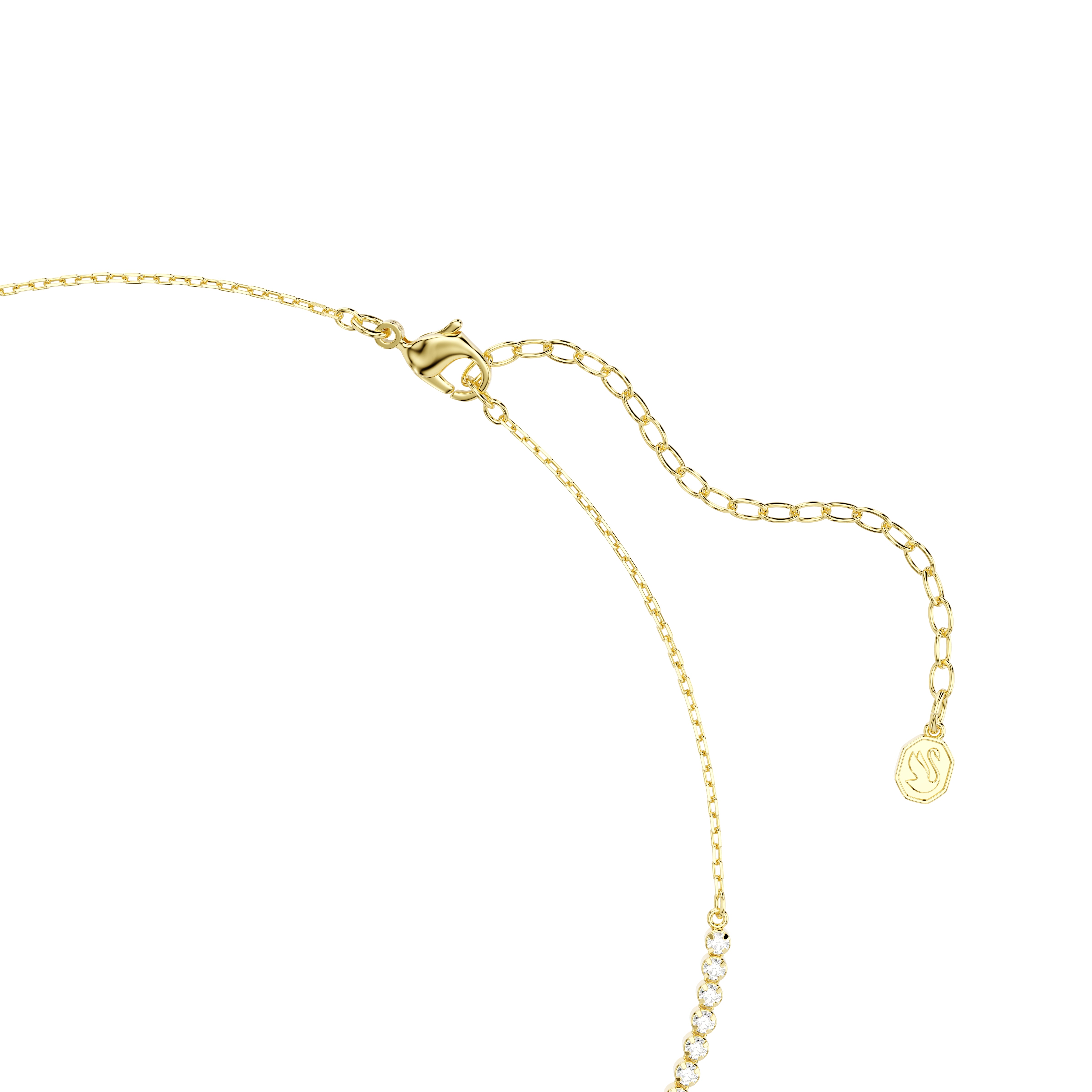Swarovski Mesmera Necklace – Mixed cuts, White, 18K gold finish