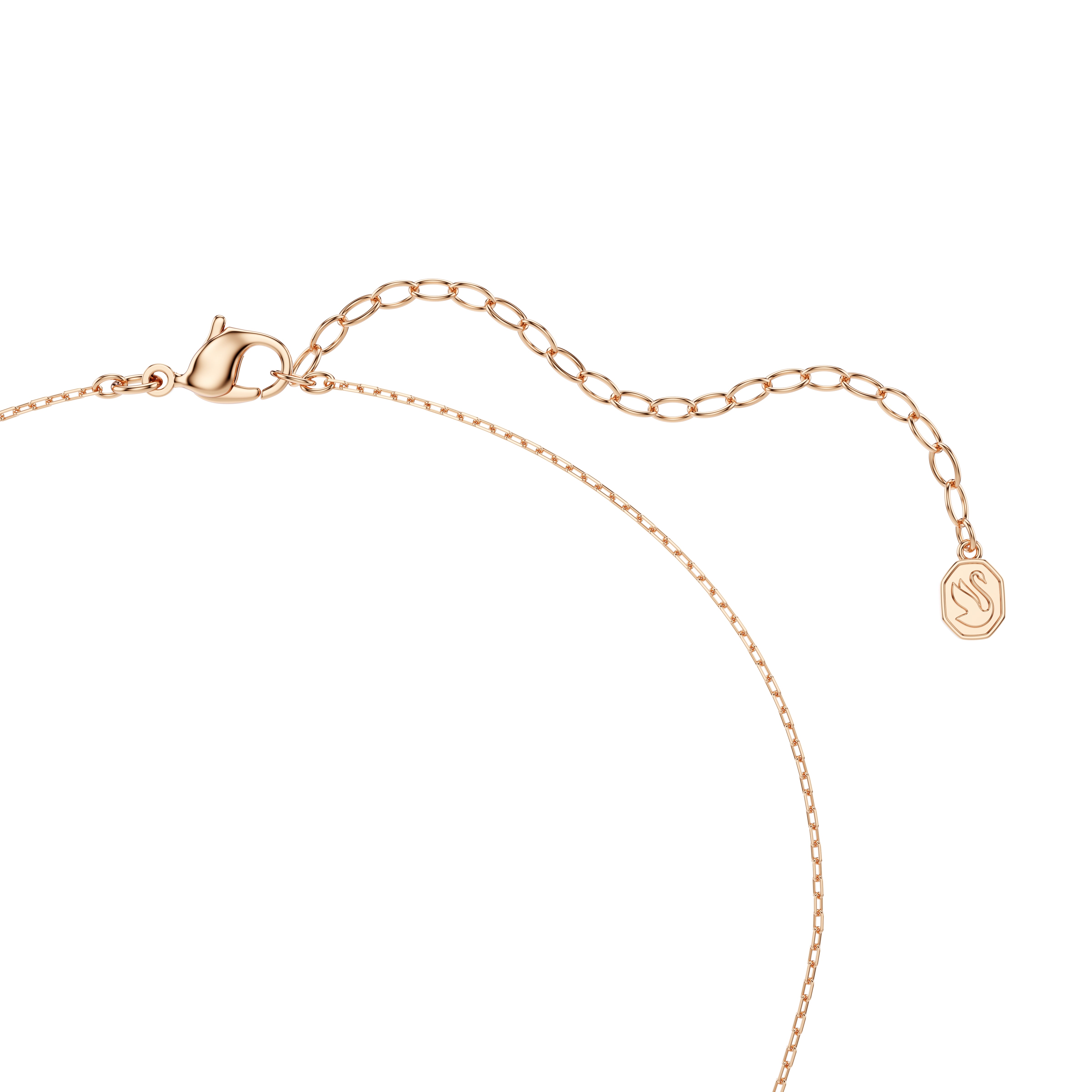 Swarovski Mesmera Necklace – Mixed cuts, White, 18K rose gold finish