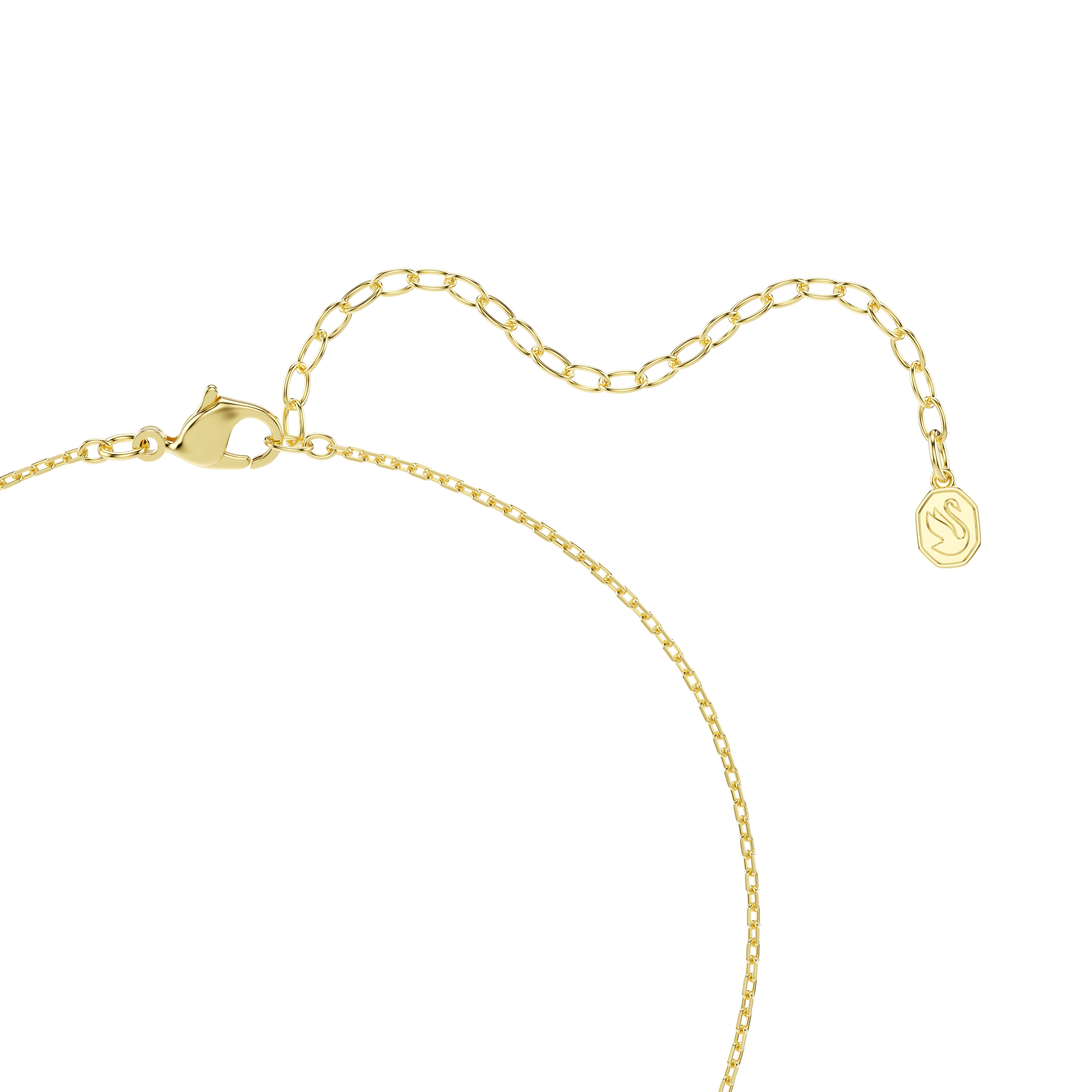Swarovski Mesmera Y Necklace – Mixed cuts, White, 18K gold finish