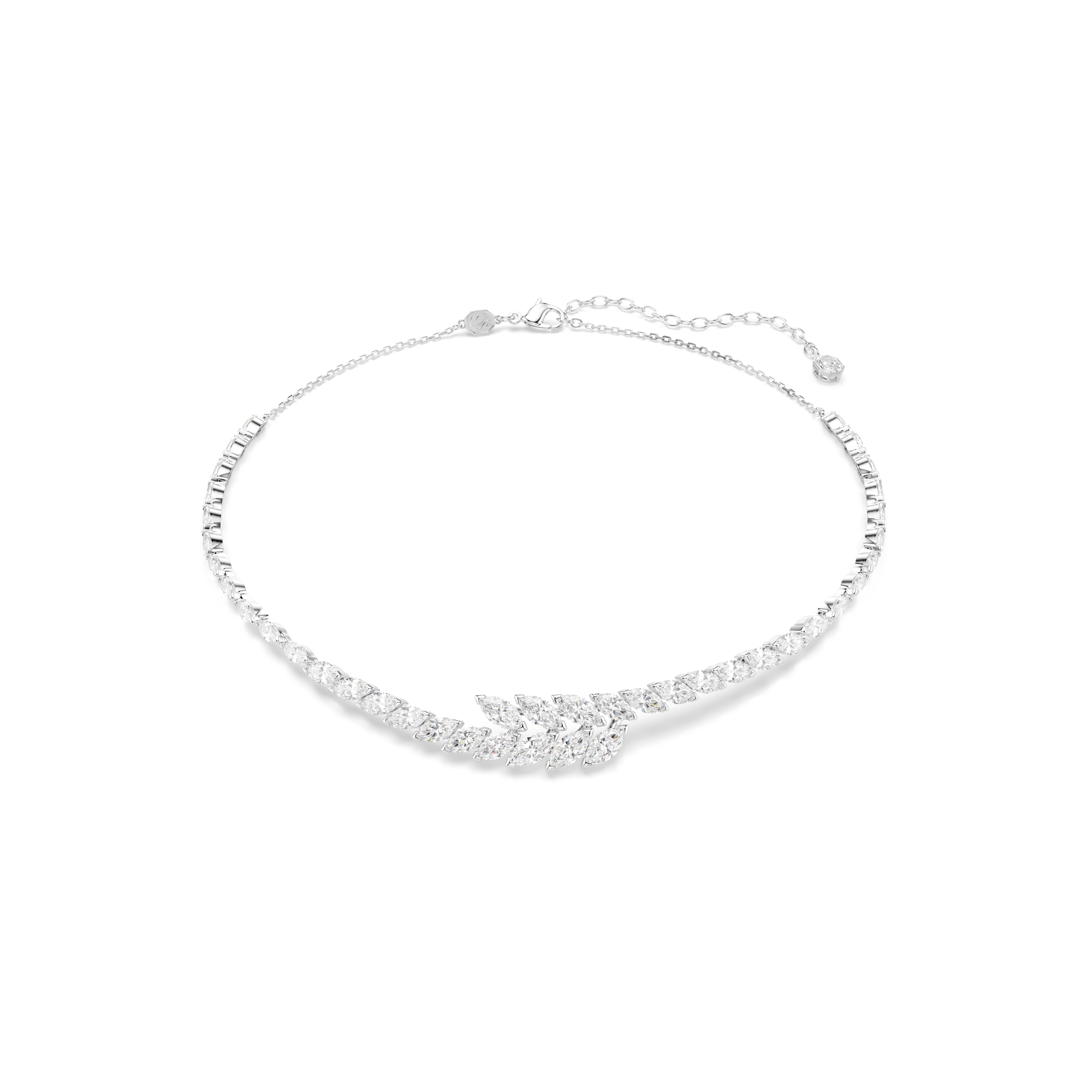 Swarovski Mesmera Necklace – Marquise cut, White, Rhodium plated
