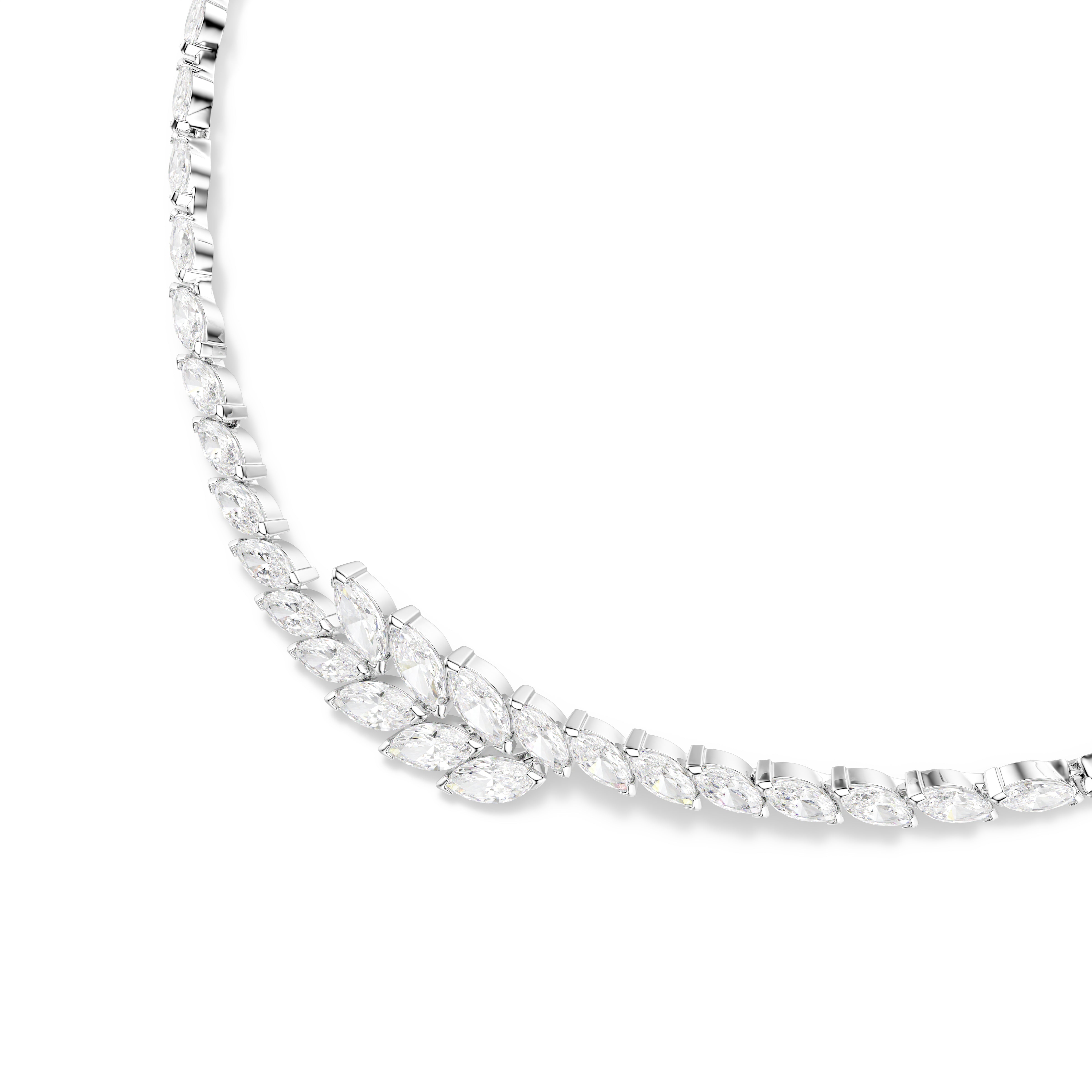 Swarovski Mesmera Necklace – Marquise cut, White, Rhodium plated