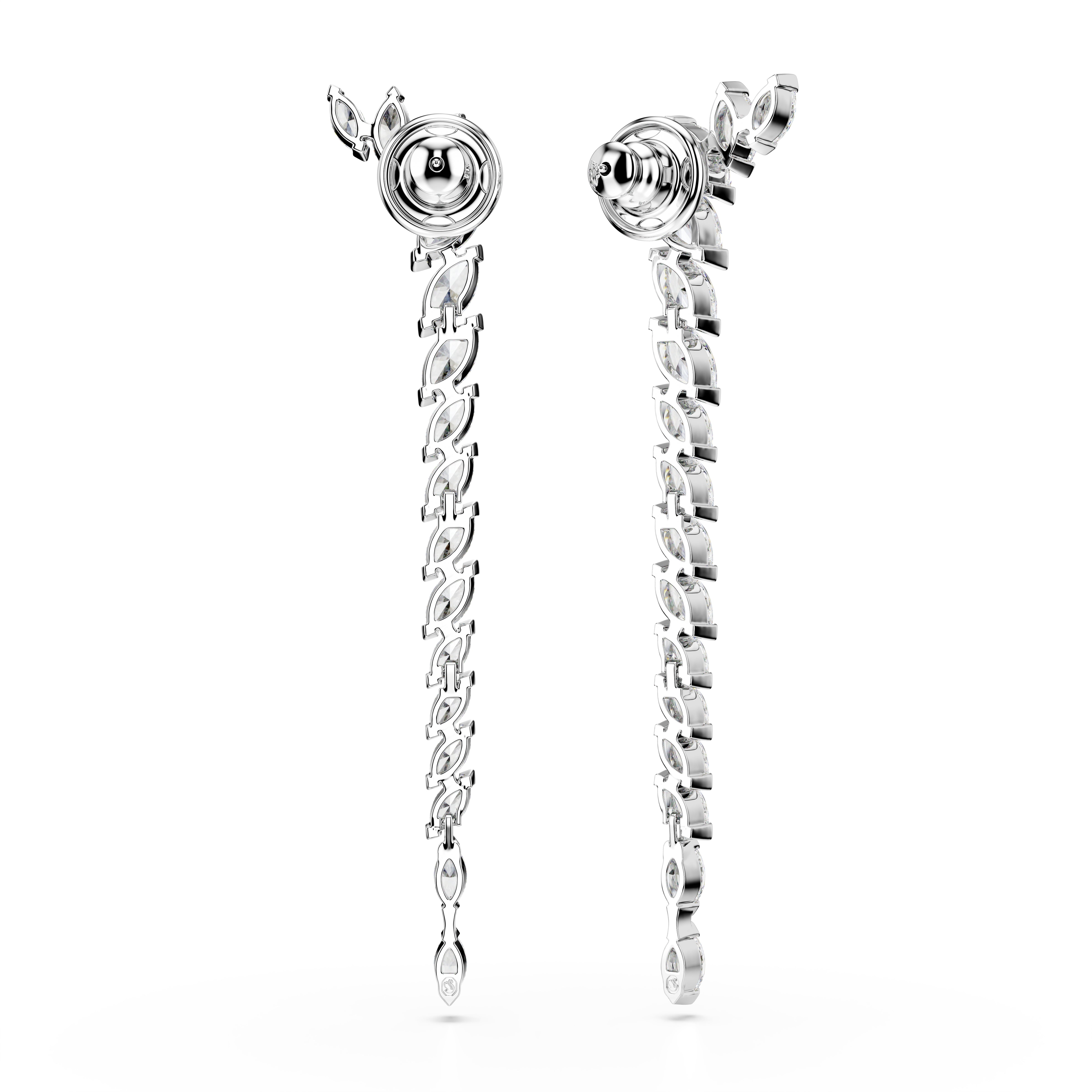 Swarovski Mesmera Earrings – Marquise cut, White, Rhodium plated
