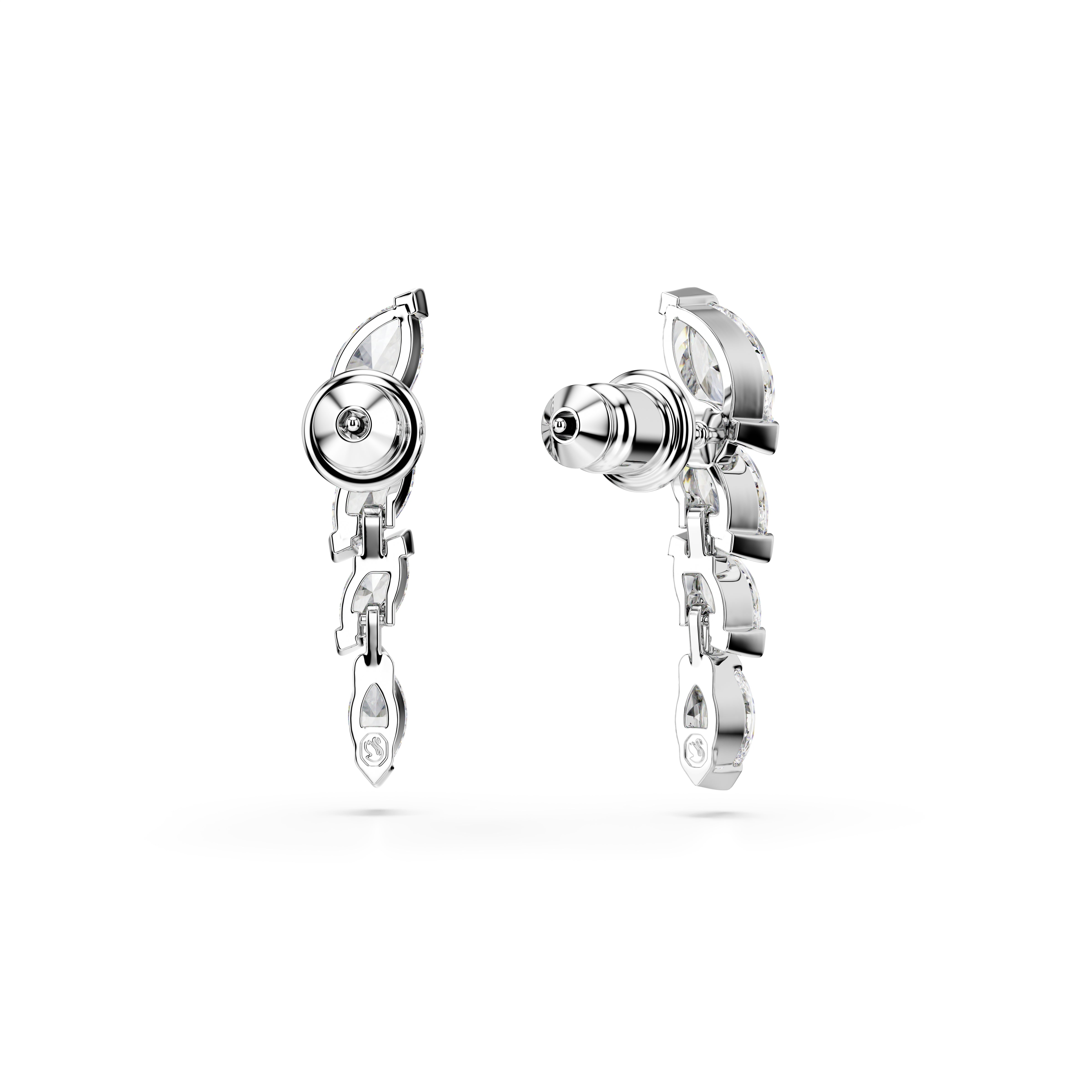Swarovski Mesmera Earrings – Marquise cut, White, Rhodium plated