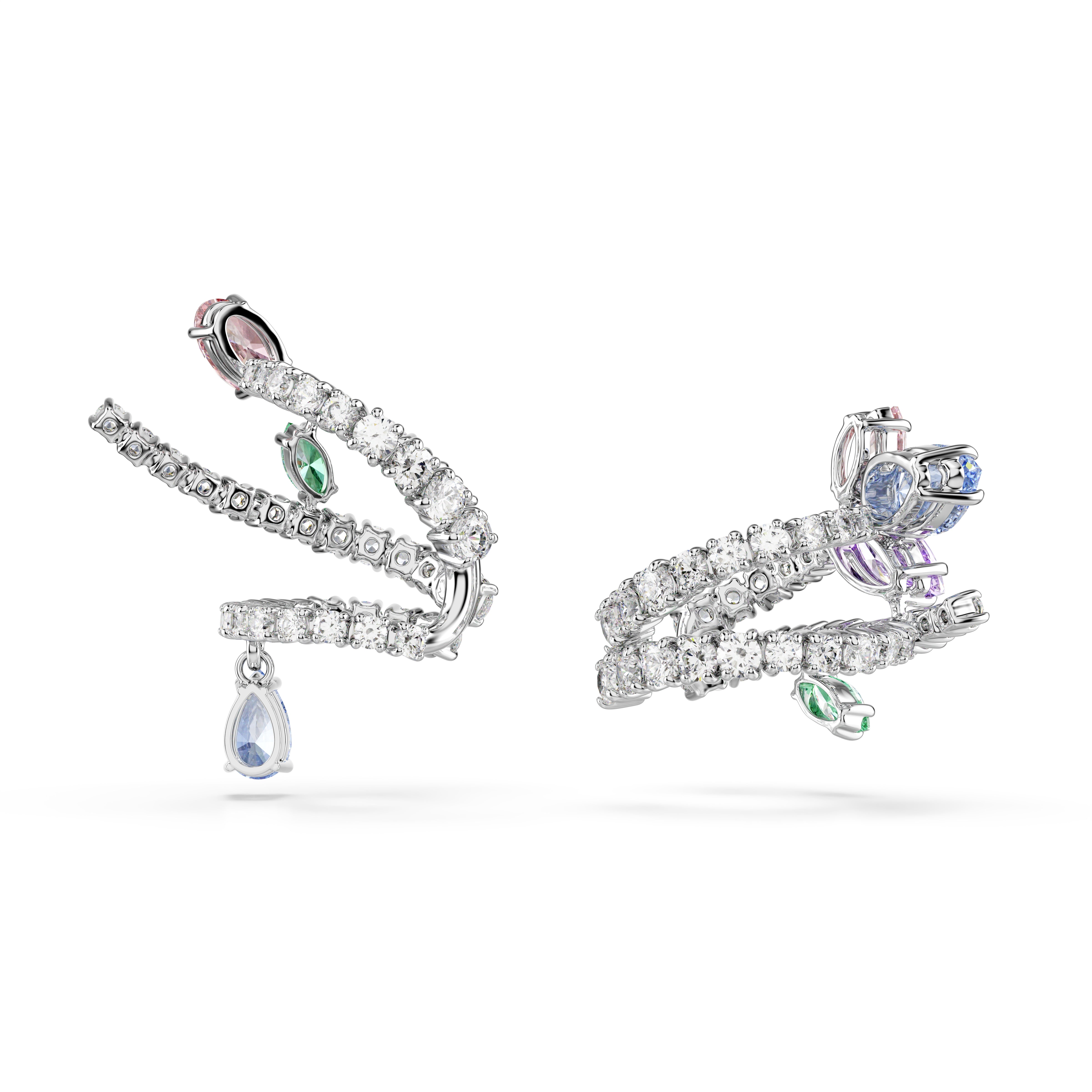 Swarovski Ariana Grande x Swarovski Ear Cuffs – Mixed cuts, Multicolored, Rhodium plated