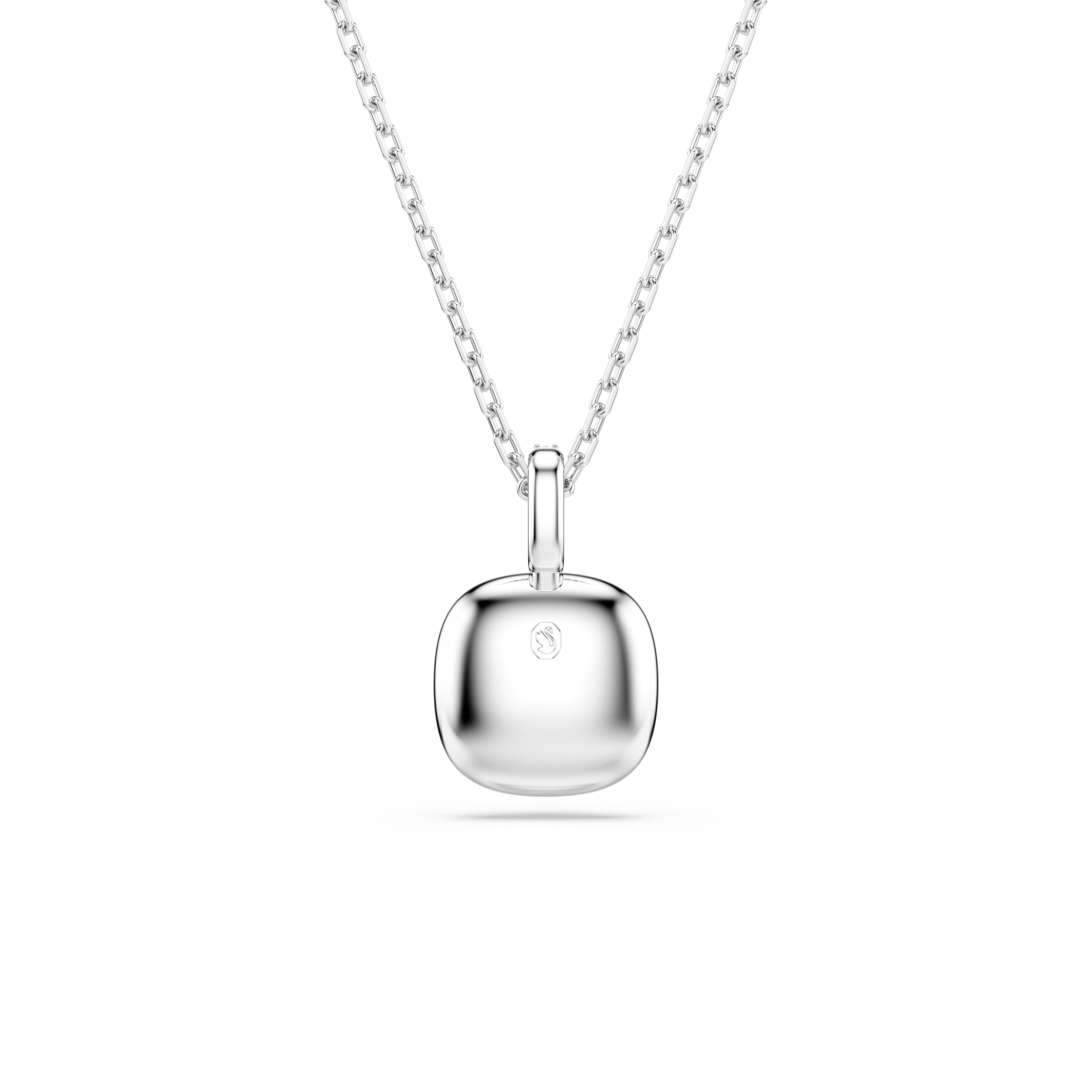 Swarovski Una Angelic Pendant – Cushion cut, White, Rhodium plated