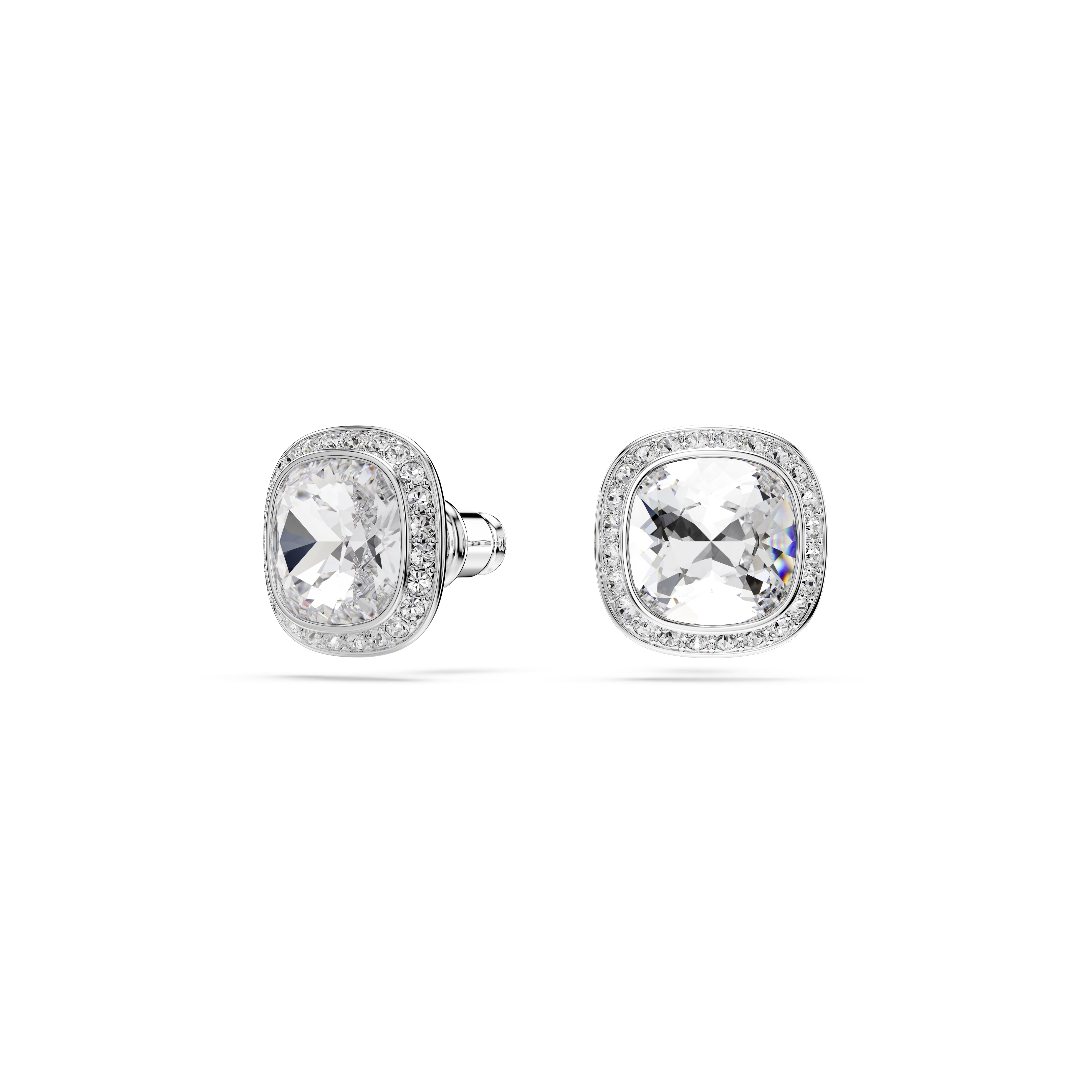Swarovski Una Angelic Set – Cushion cut, White, Rhodium plated
