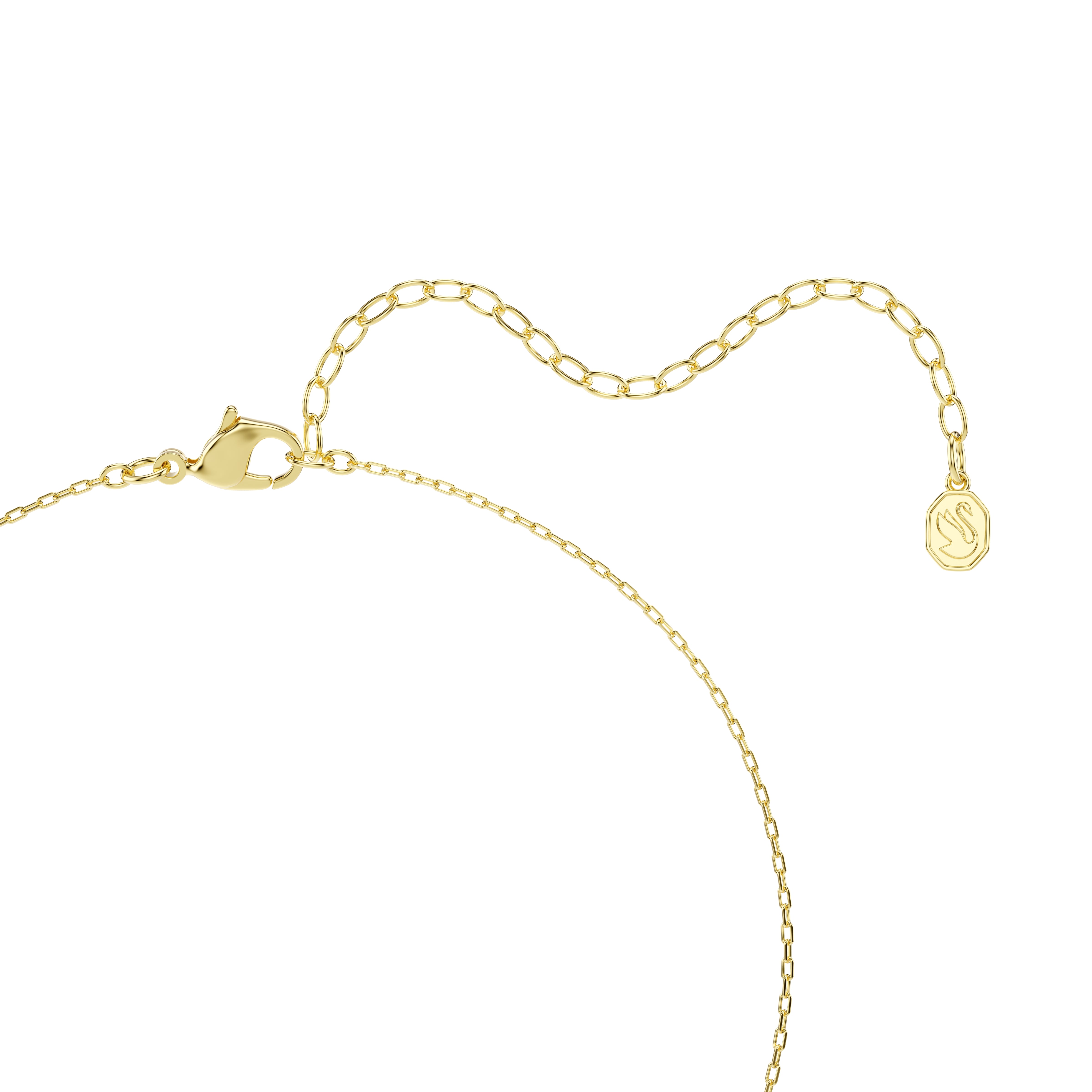 Swarovski Una Angelic Pendant – Mixed cuts, White, 18K gold finish