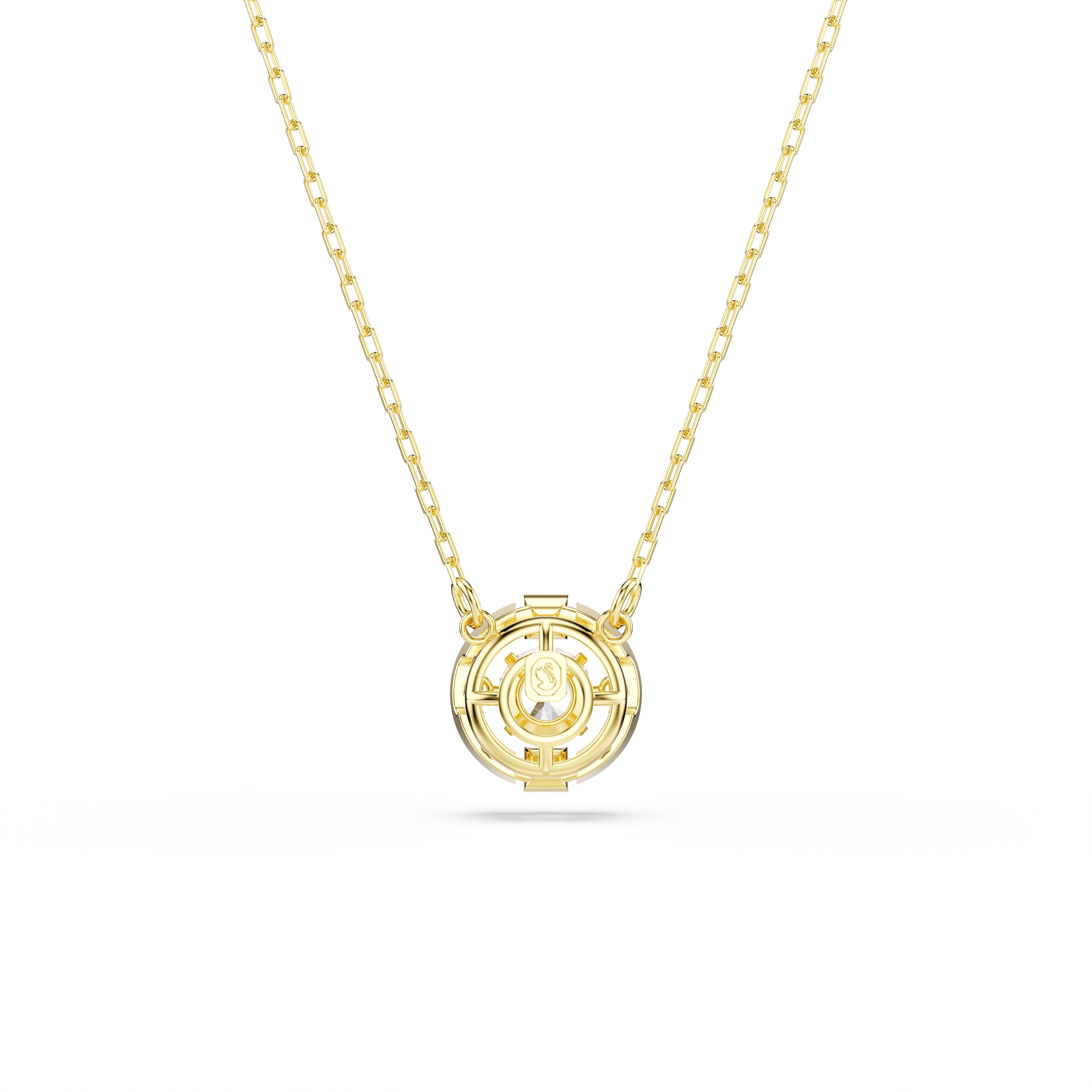 Swarovski Una Angelic Pendant – Mixed cuts, White, 18K gold finish