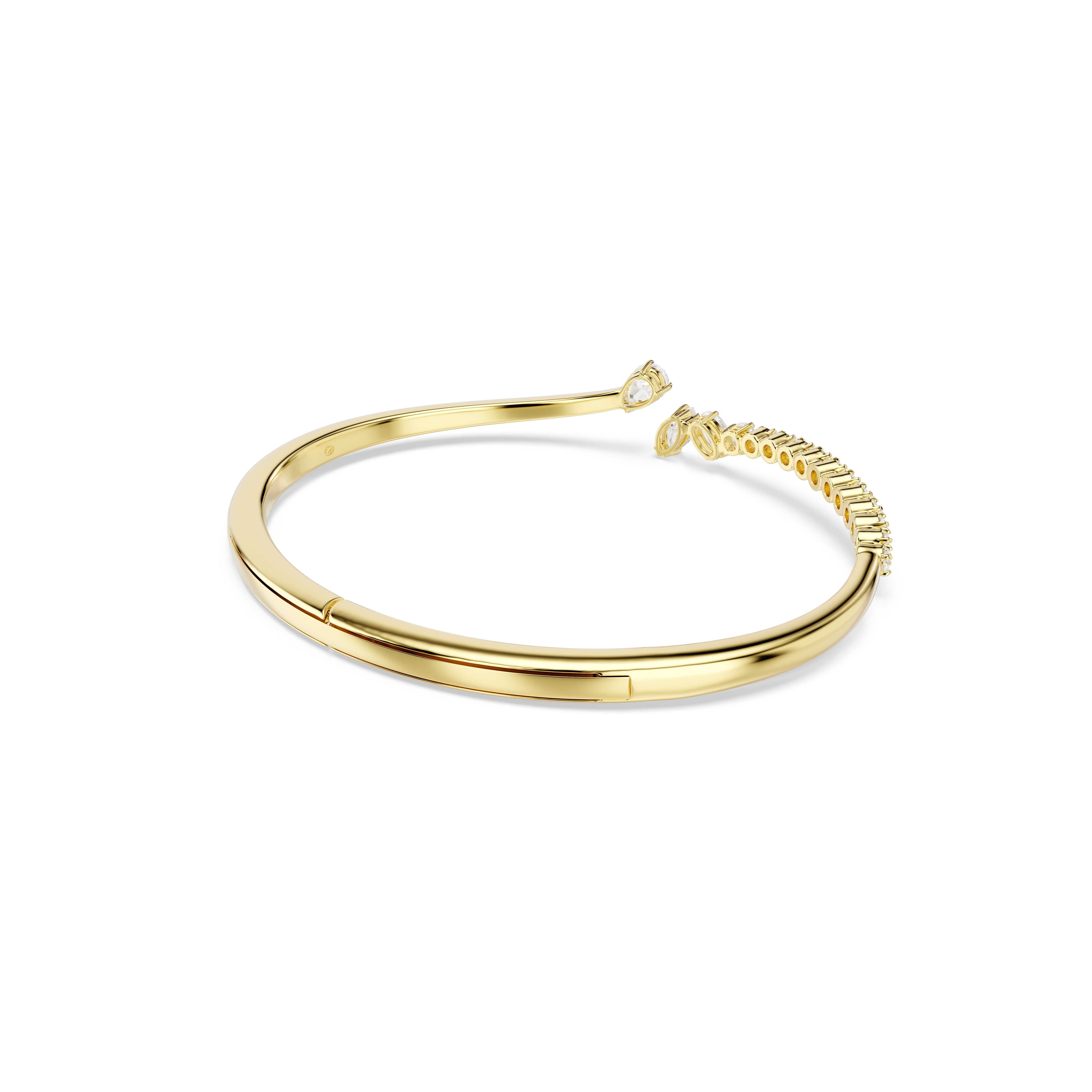 Swarovski Mesmera Bangle – Mixed cuts, White, 18K gold finish