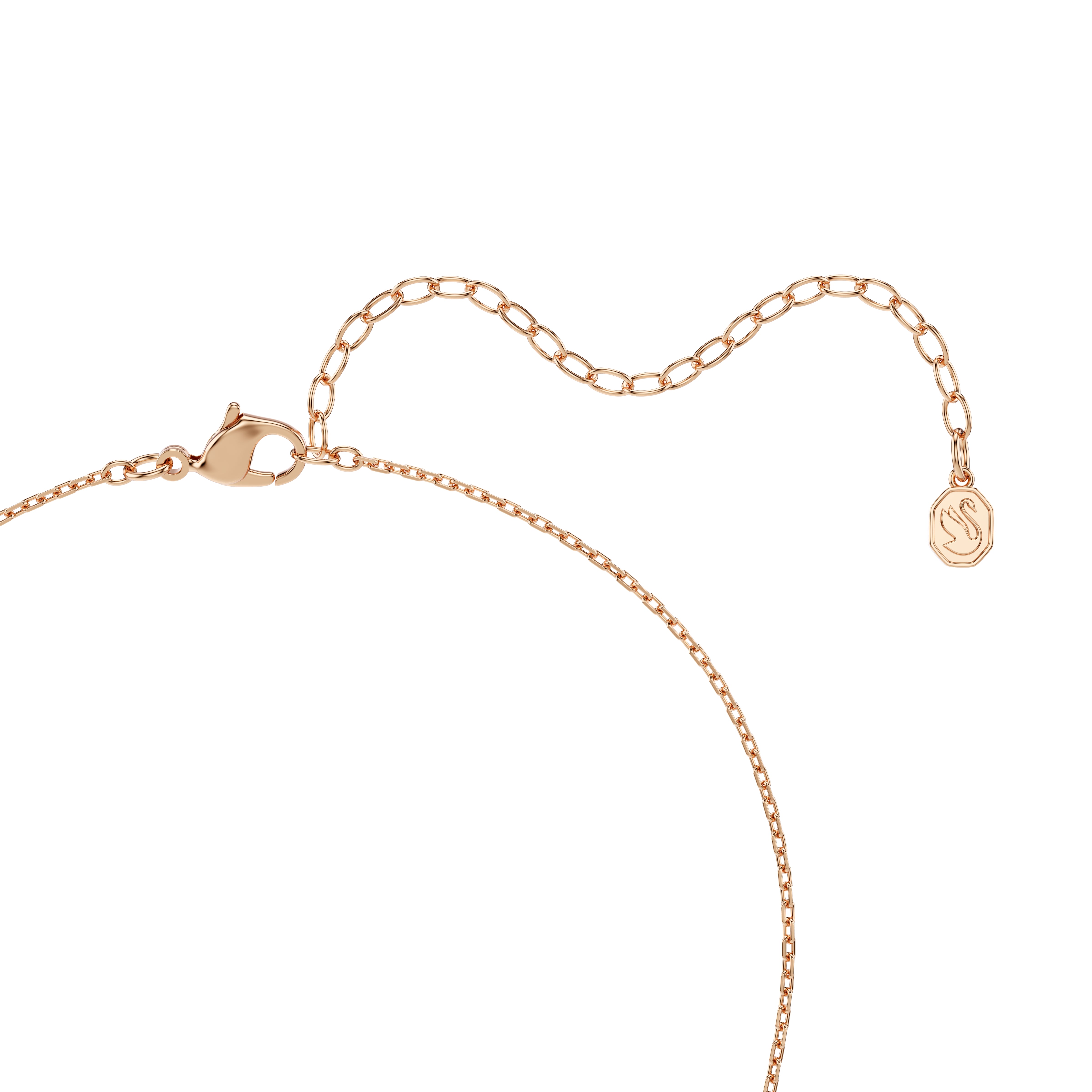 Swarovski Matrix Necklace – Round cut, White, 18K rose gold finish