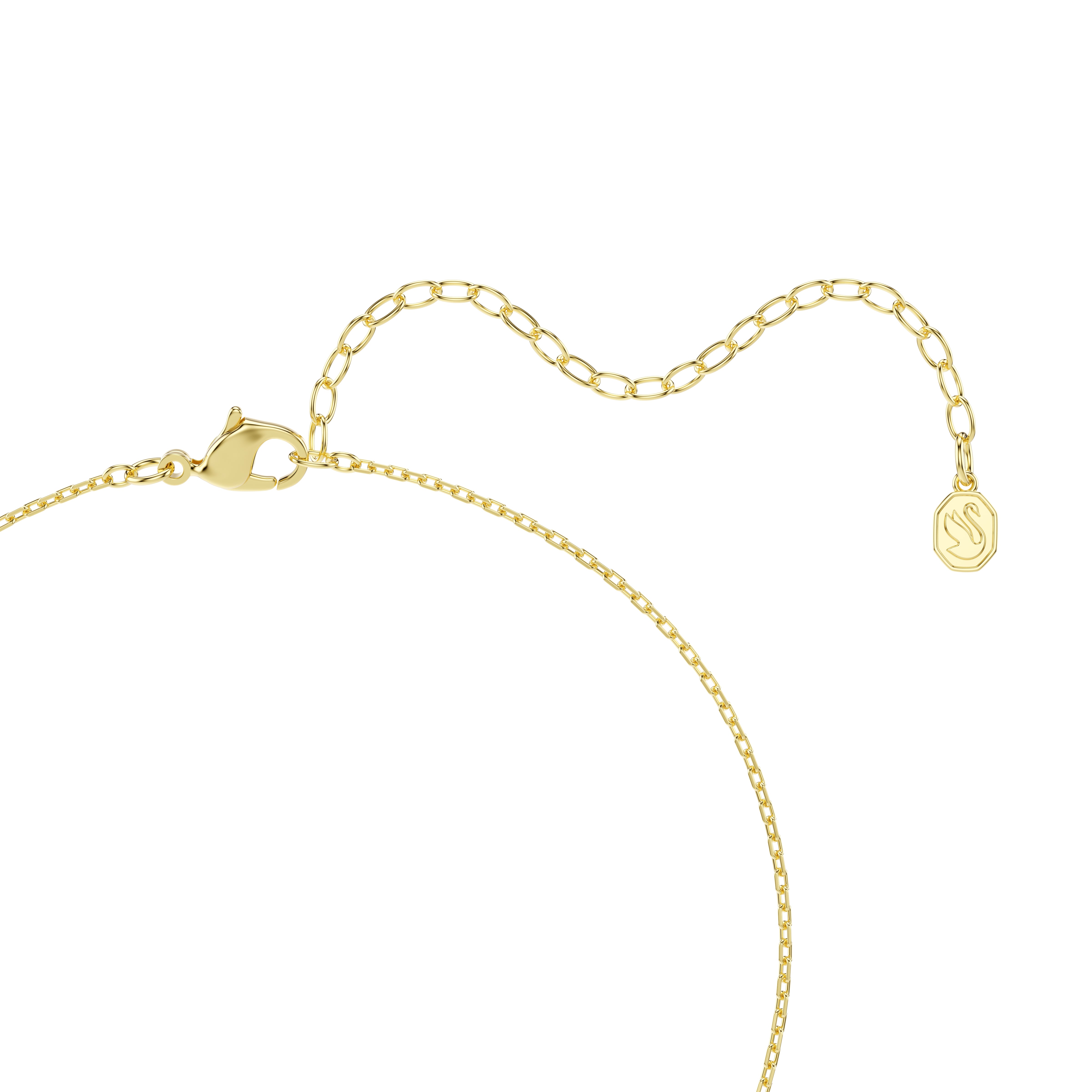 Swarovski Una Angelic Pendant – Cushion cut, White, 18K gold finish