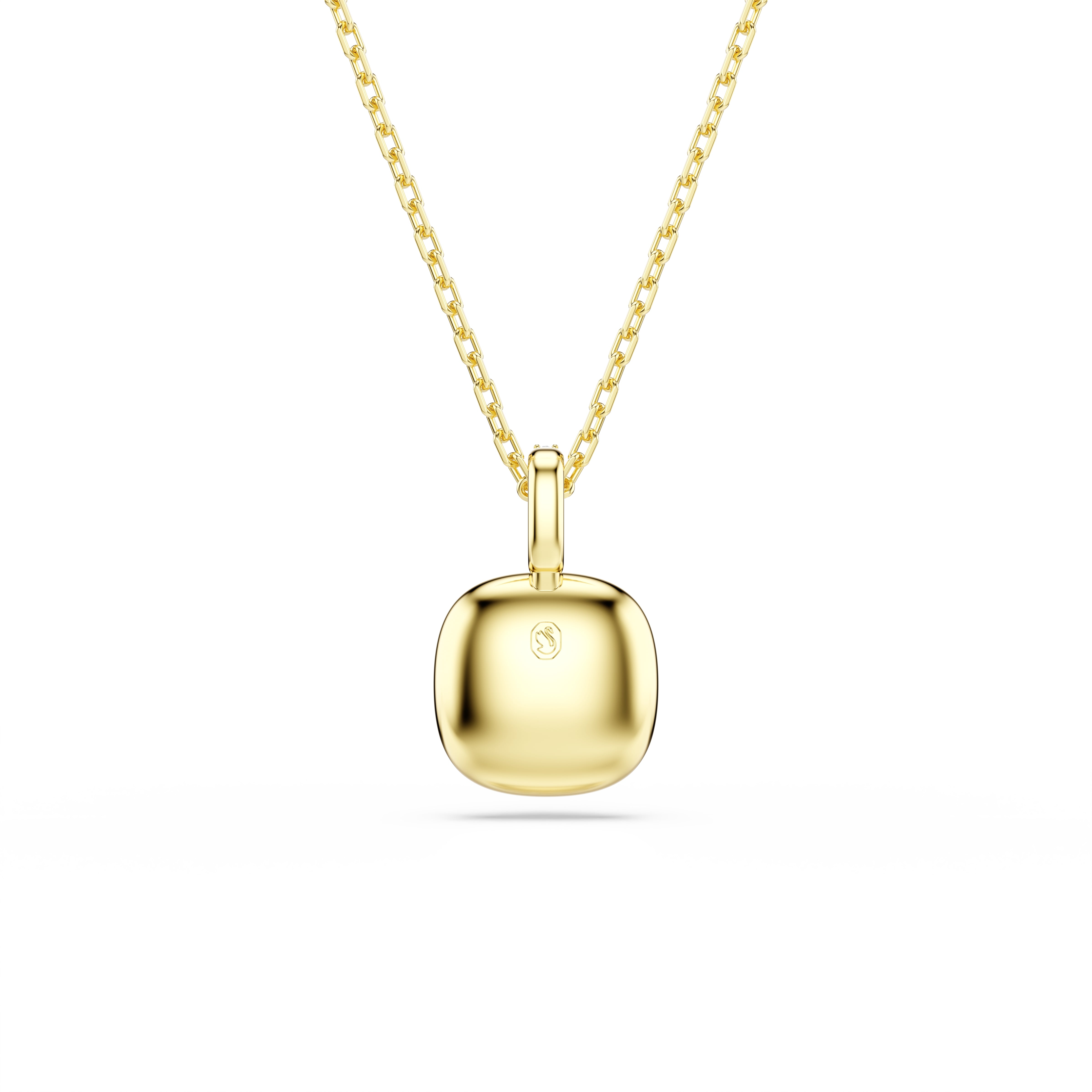 Swarovski Una Angelic Pendant – Cushion cut, White, 18K gold finish