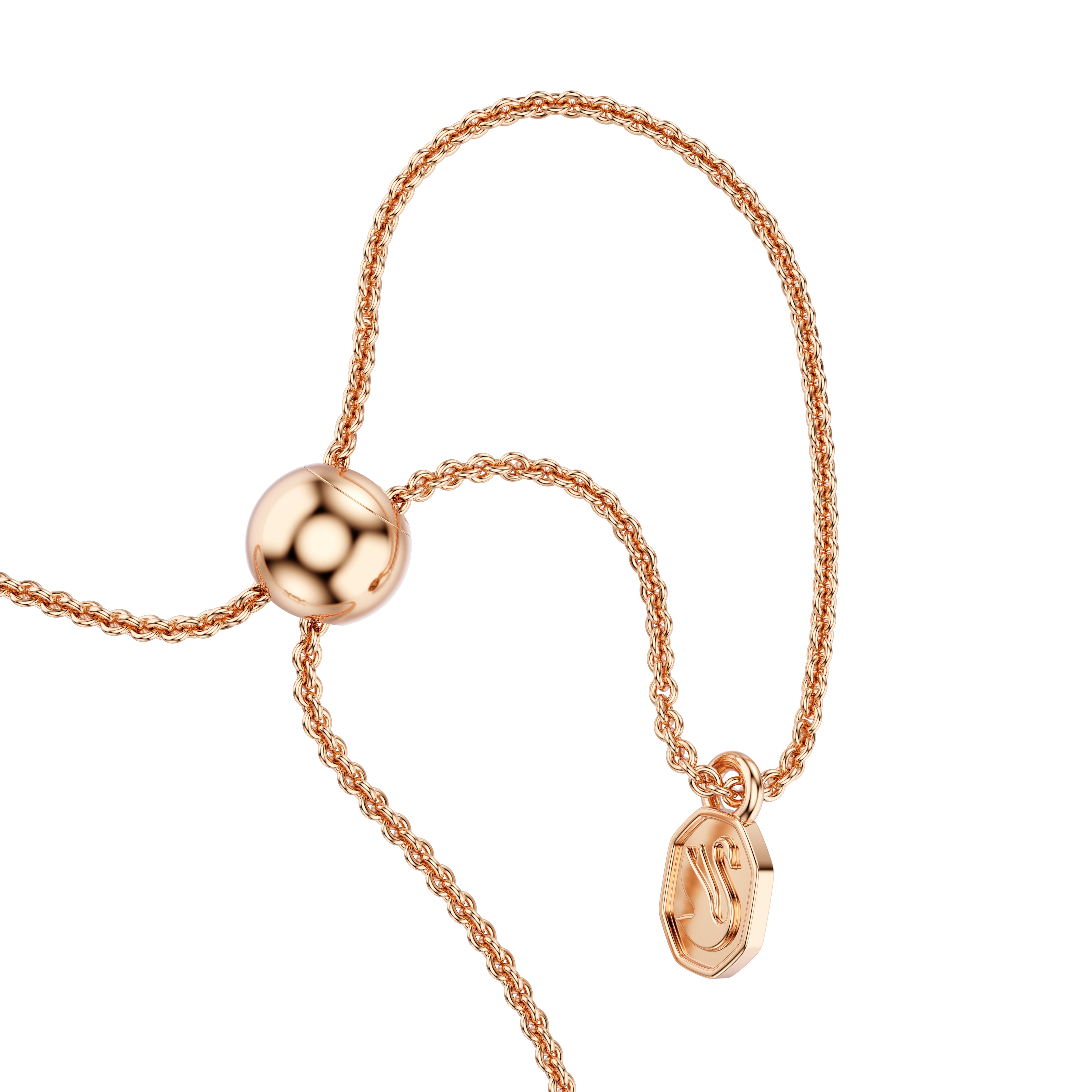 Swarovski Mesmera Bracelet – Mixed cuts, White, 18K rose gold finish