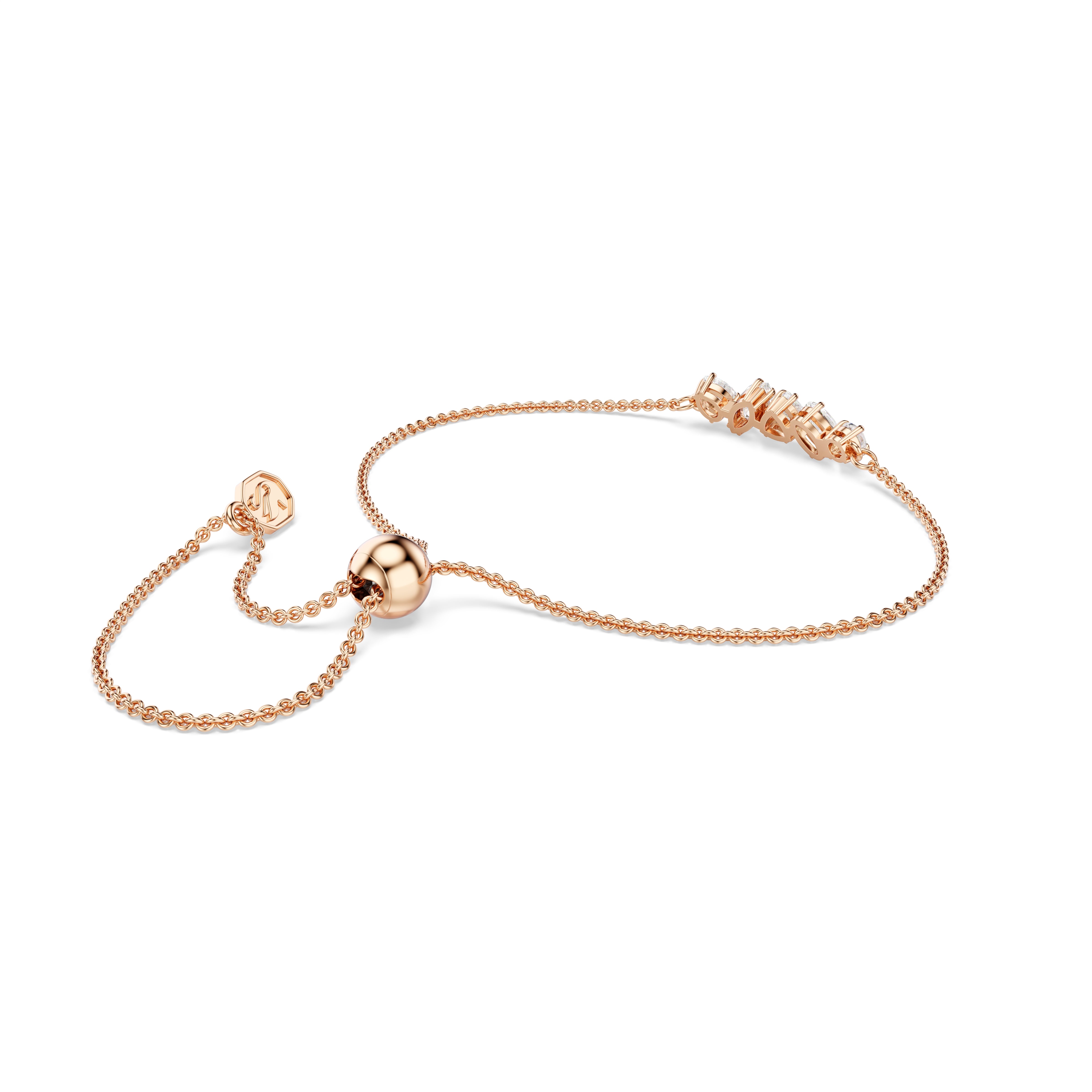 Swarovski Mesmera Bracelet – Mixed cuts, White, 18K rose gold finish