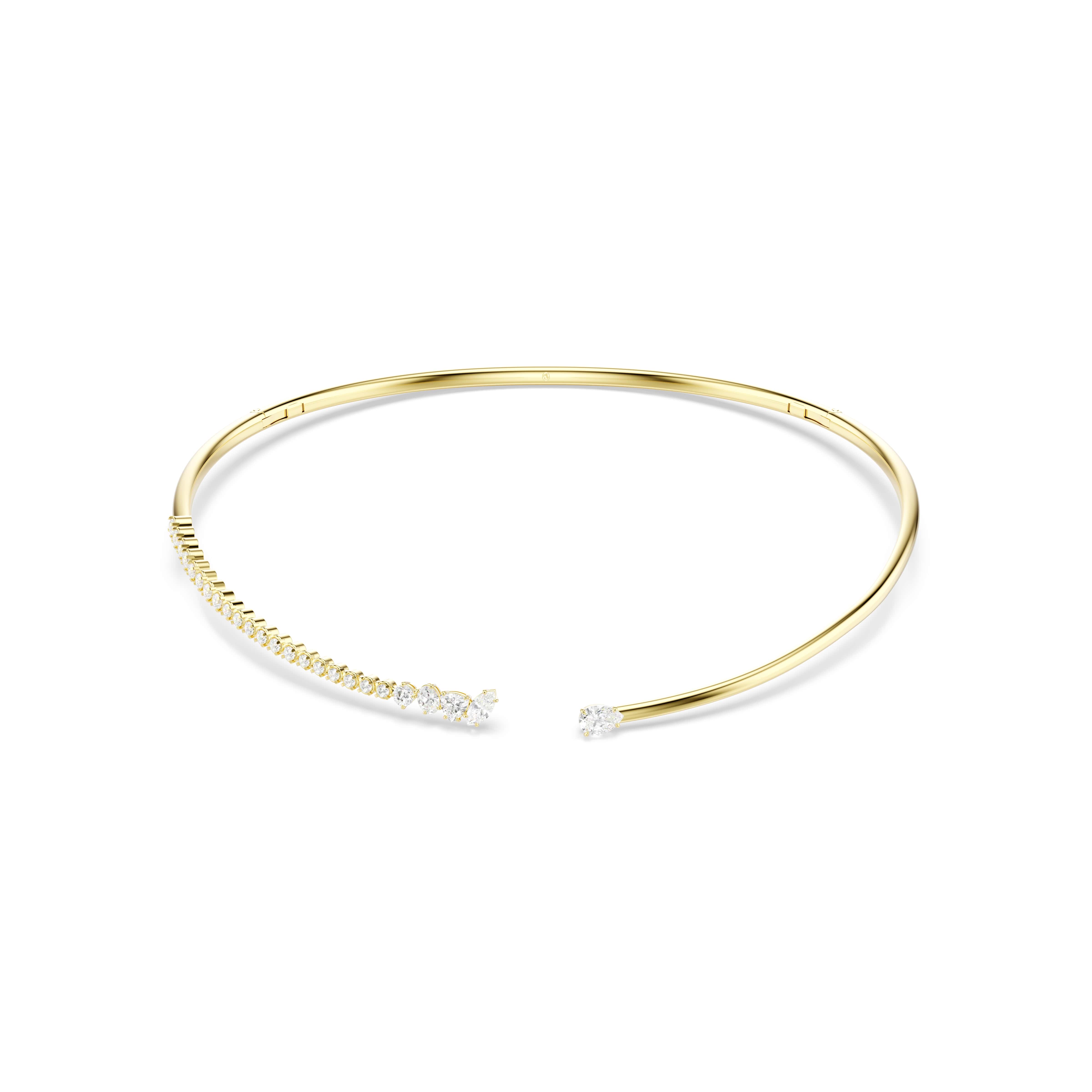 Swarovski Mesmera Choker – Mixed cuts, White, 18K gold finish