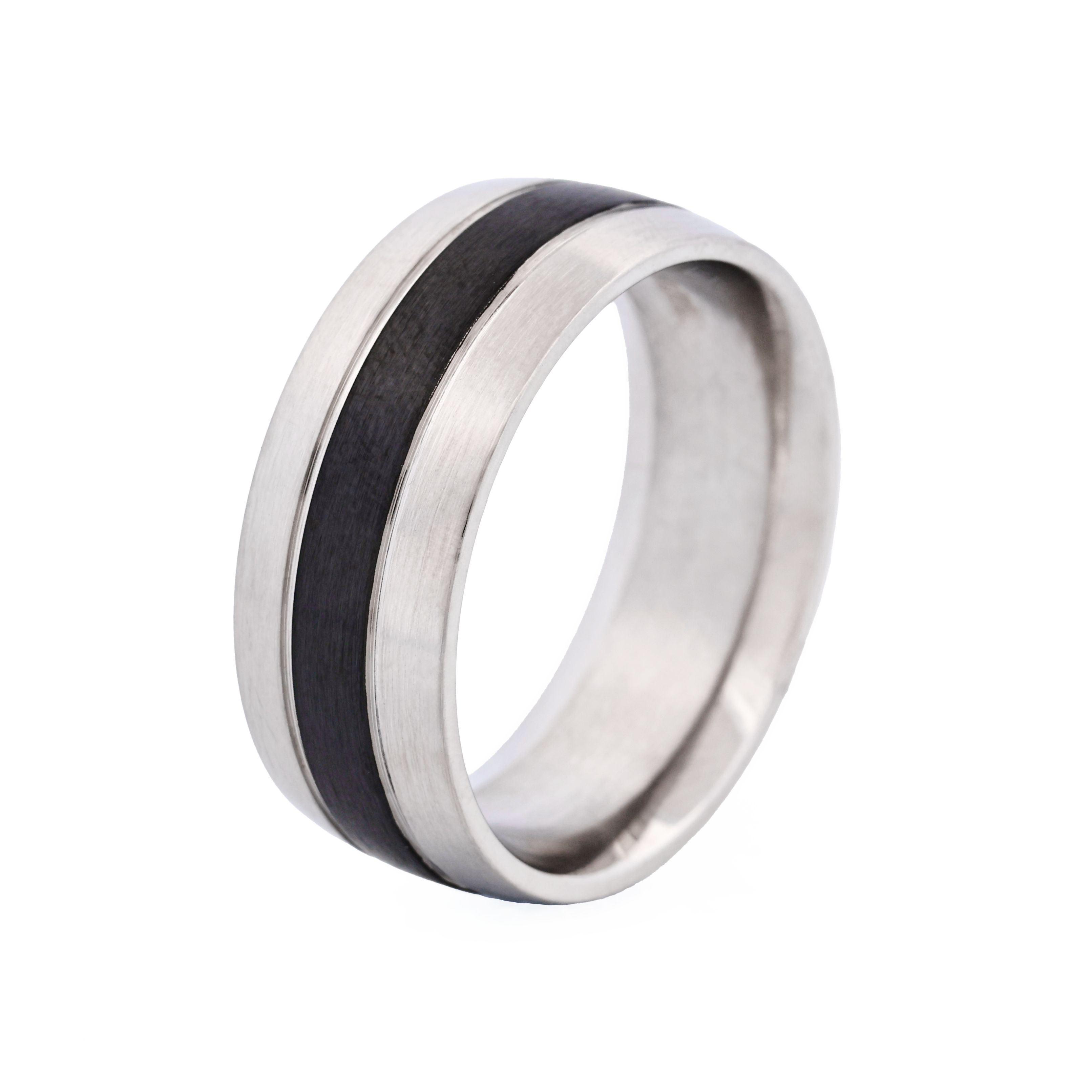 Cudworth Stainless Steel / Ion Plated Gun centre Band Ring