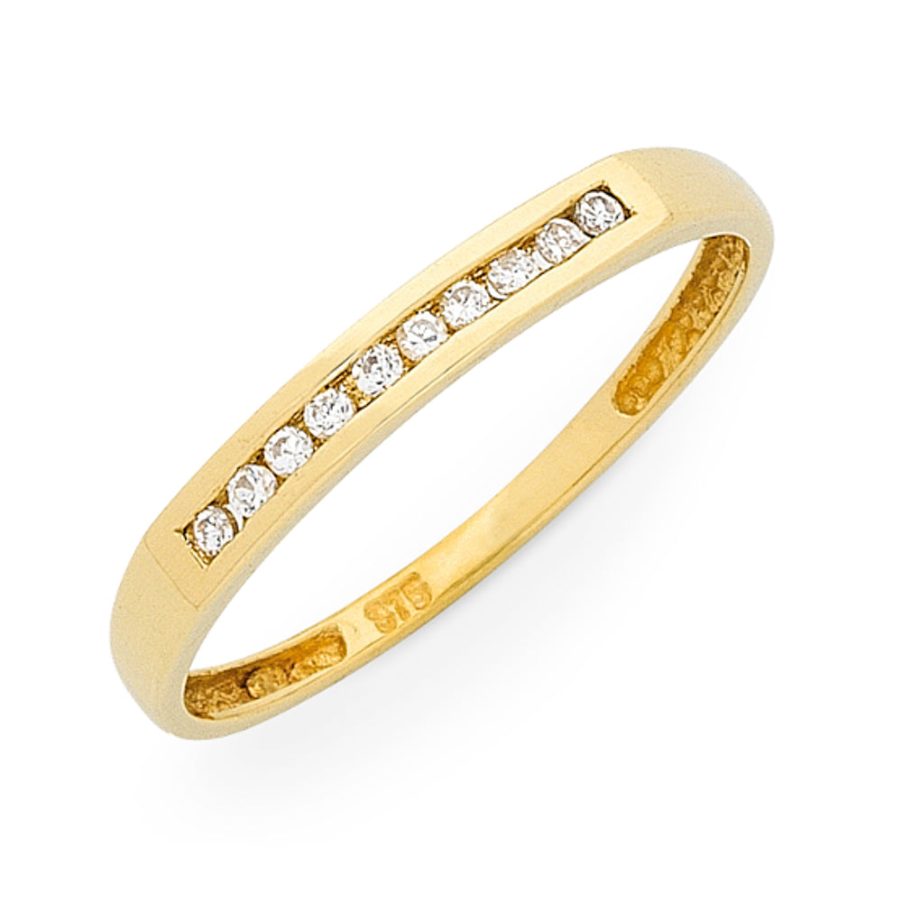 9Ct Gold Diamond Channel Set Ring