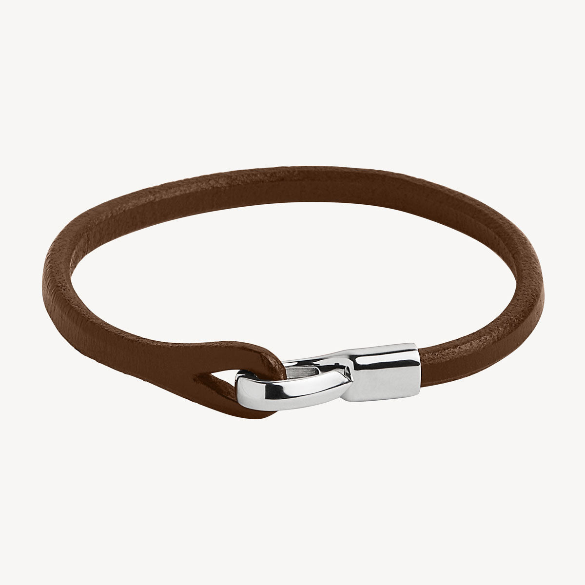 Najo Kinship Men’s Leather and Steel Bracelet - Tan